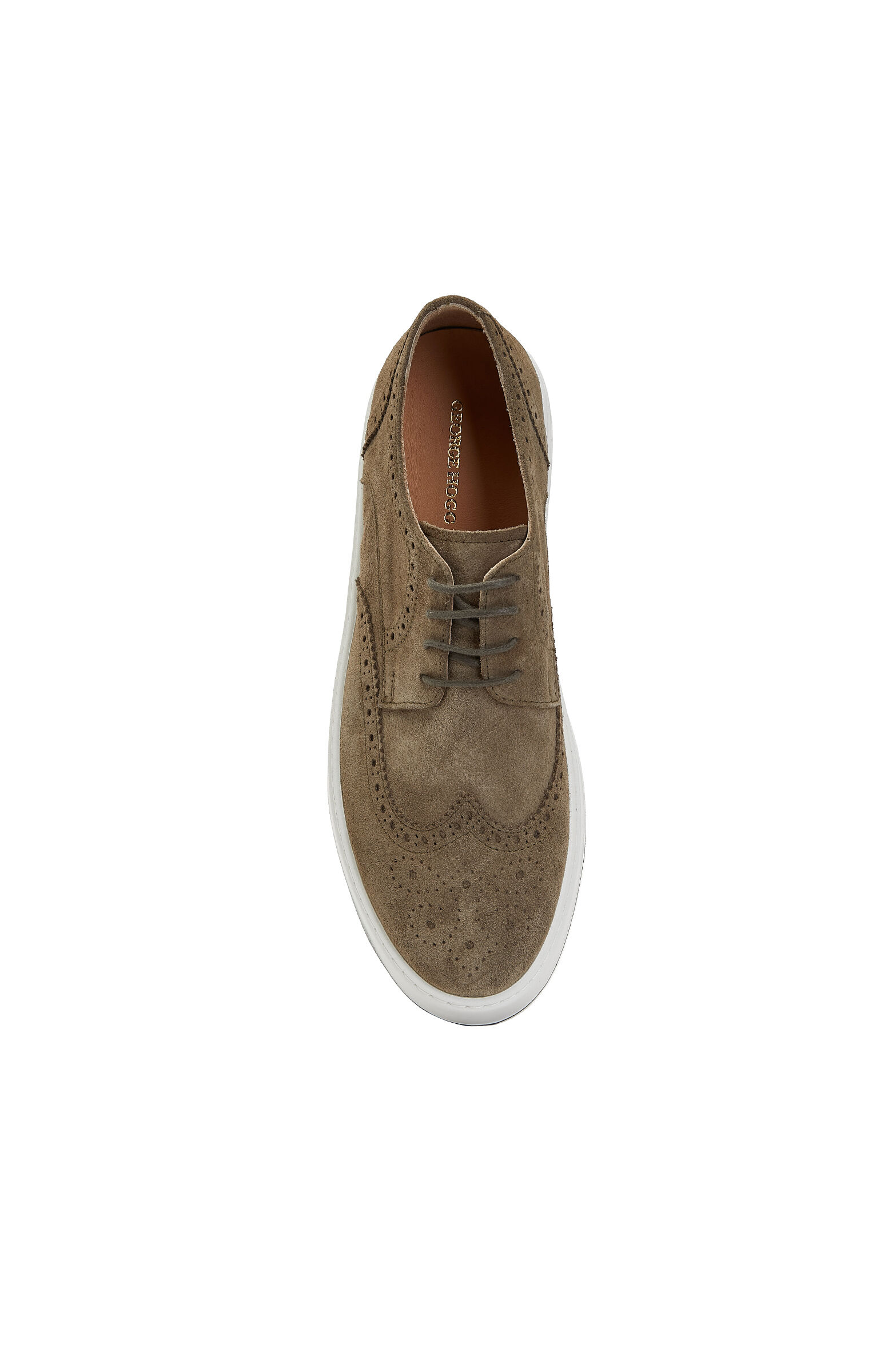 Khaki Special Soled Studded Men's Suede Shoes