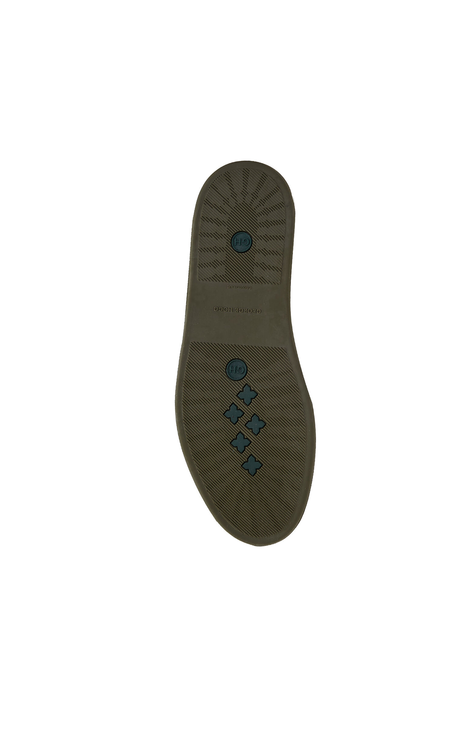 Khaki Special Soled Studded Men's Suede Shoes