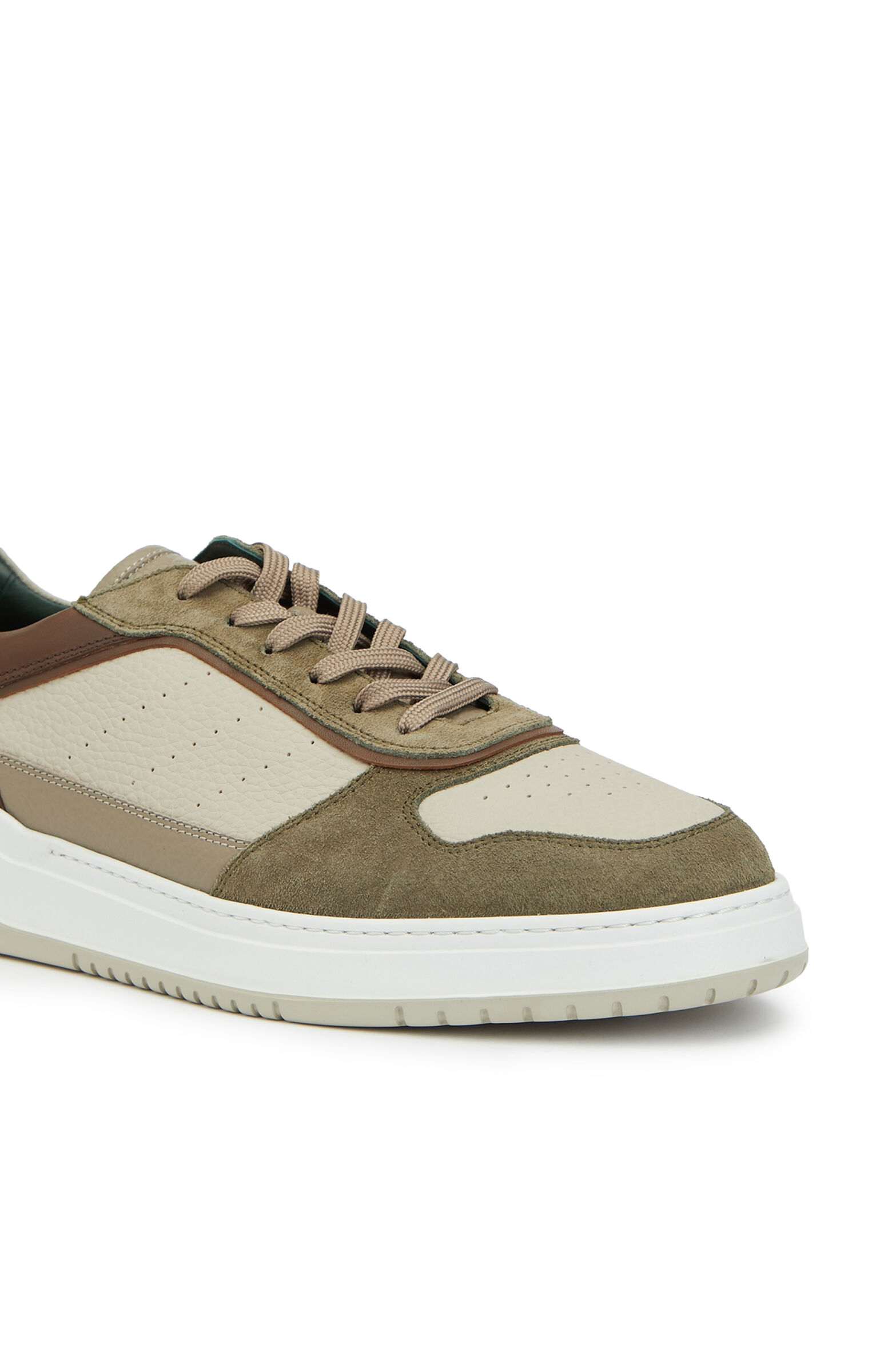 Haki Bej Erkek Deri Sneaker