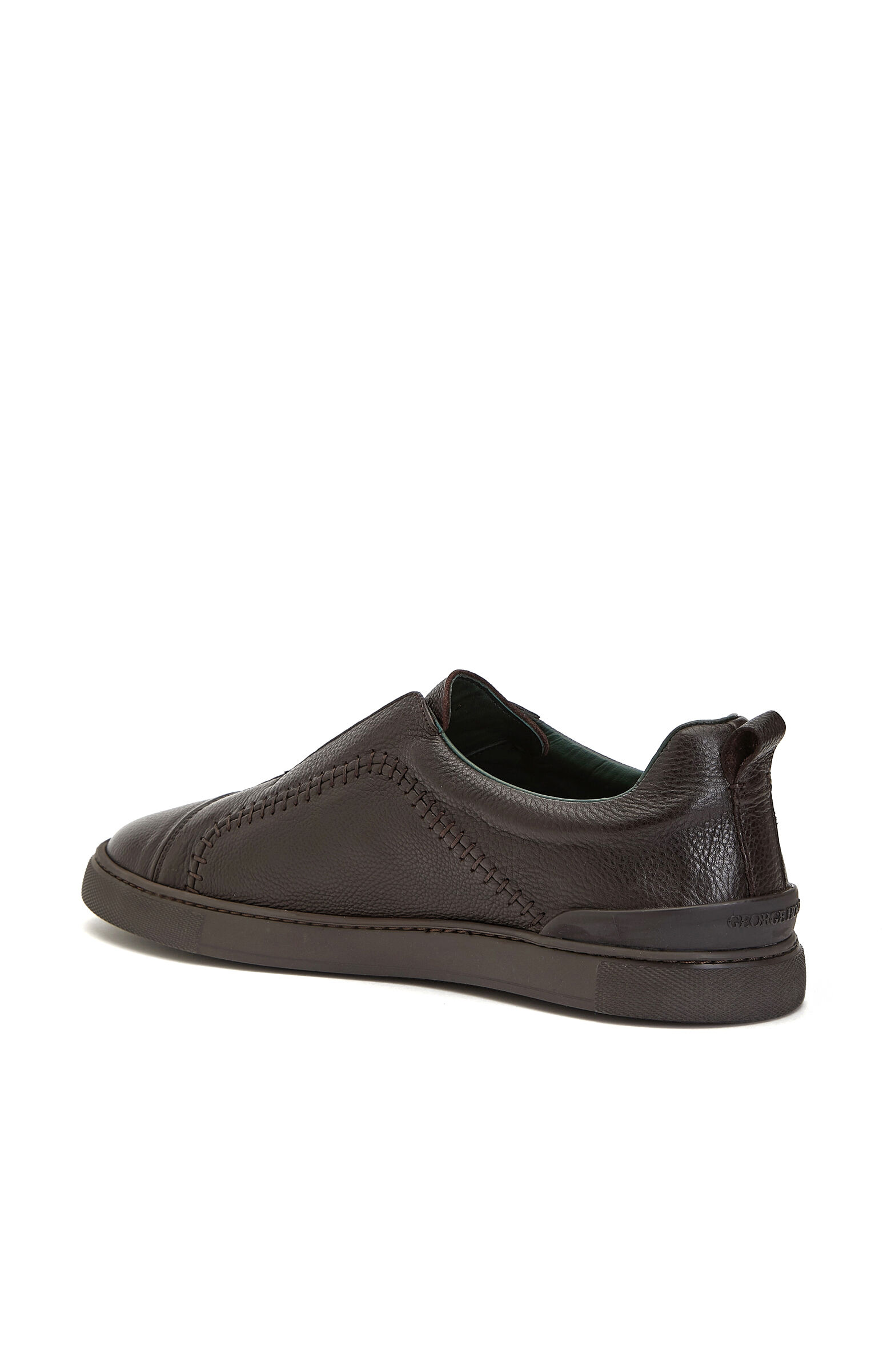 Acı Kahve Saraç Detaylı Erkek Deri Sneaker