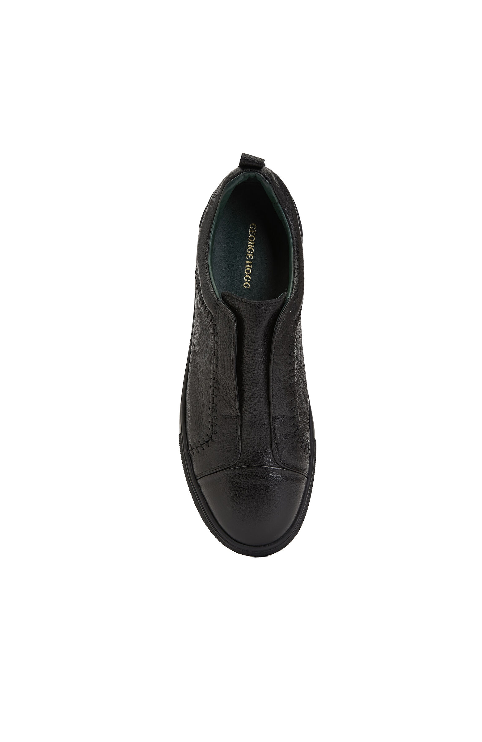 Siyah Saraç Detaylı Erkek Deri Sneaker