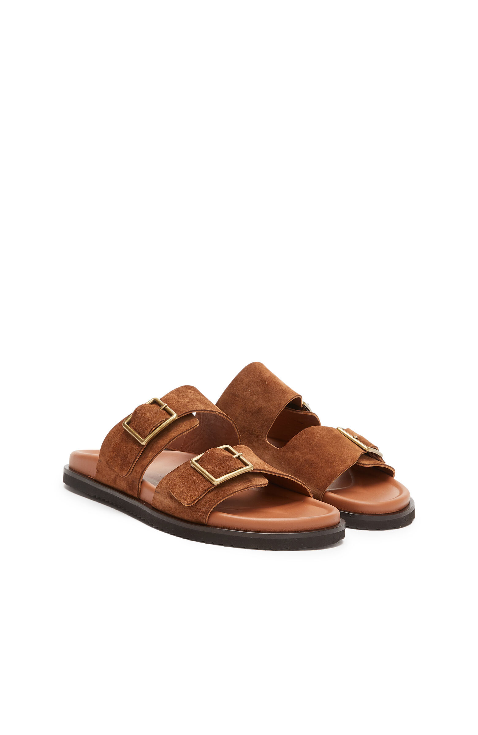 Tan Men's Casual Comfortable Suede Slippers