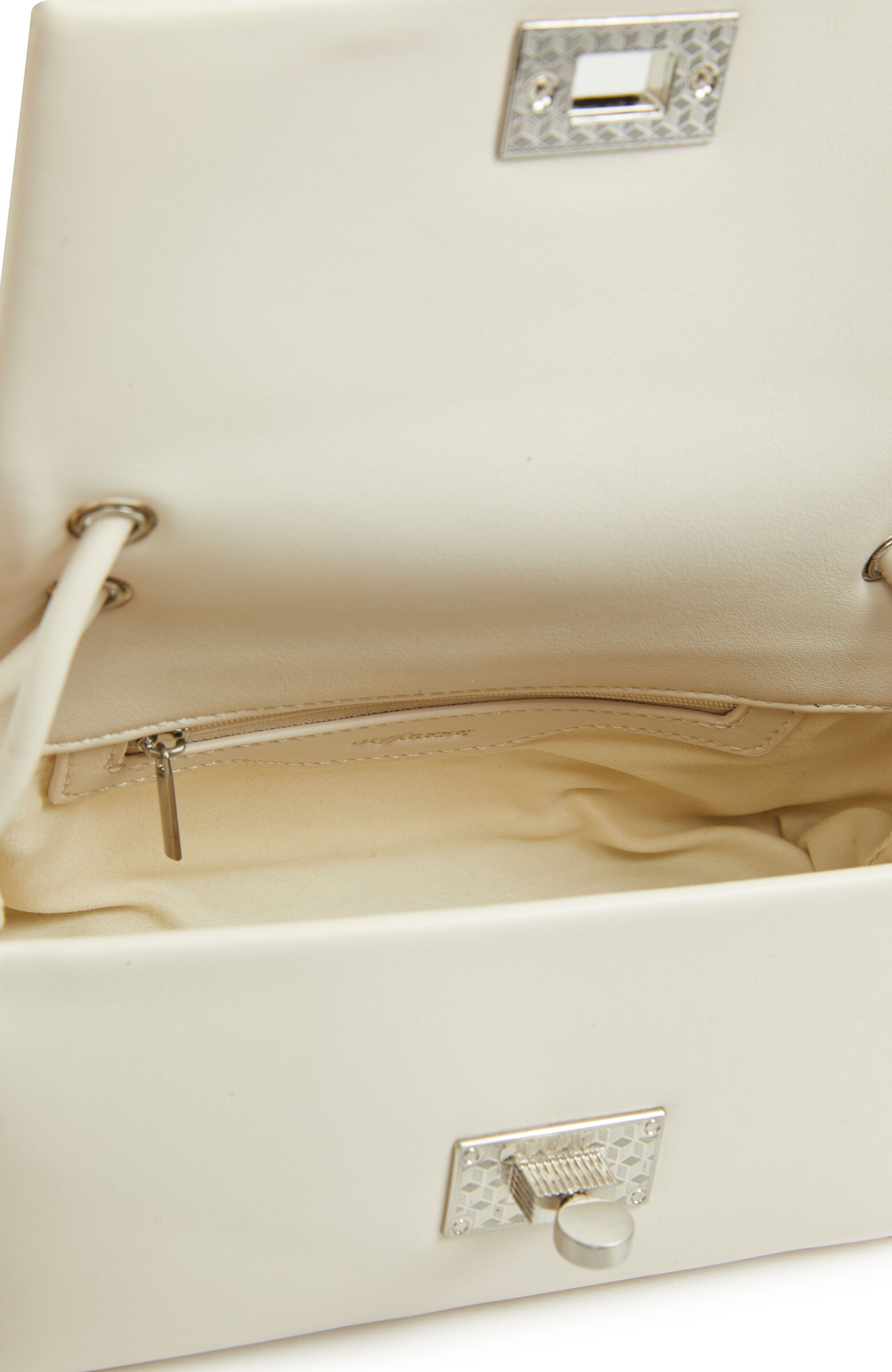 Kırık Beyaz Kadın Mini Deri Çanta