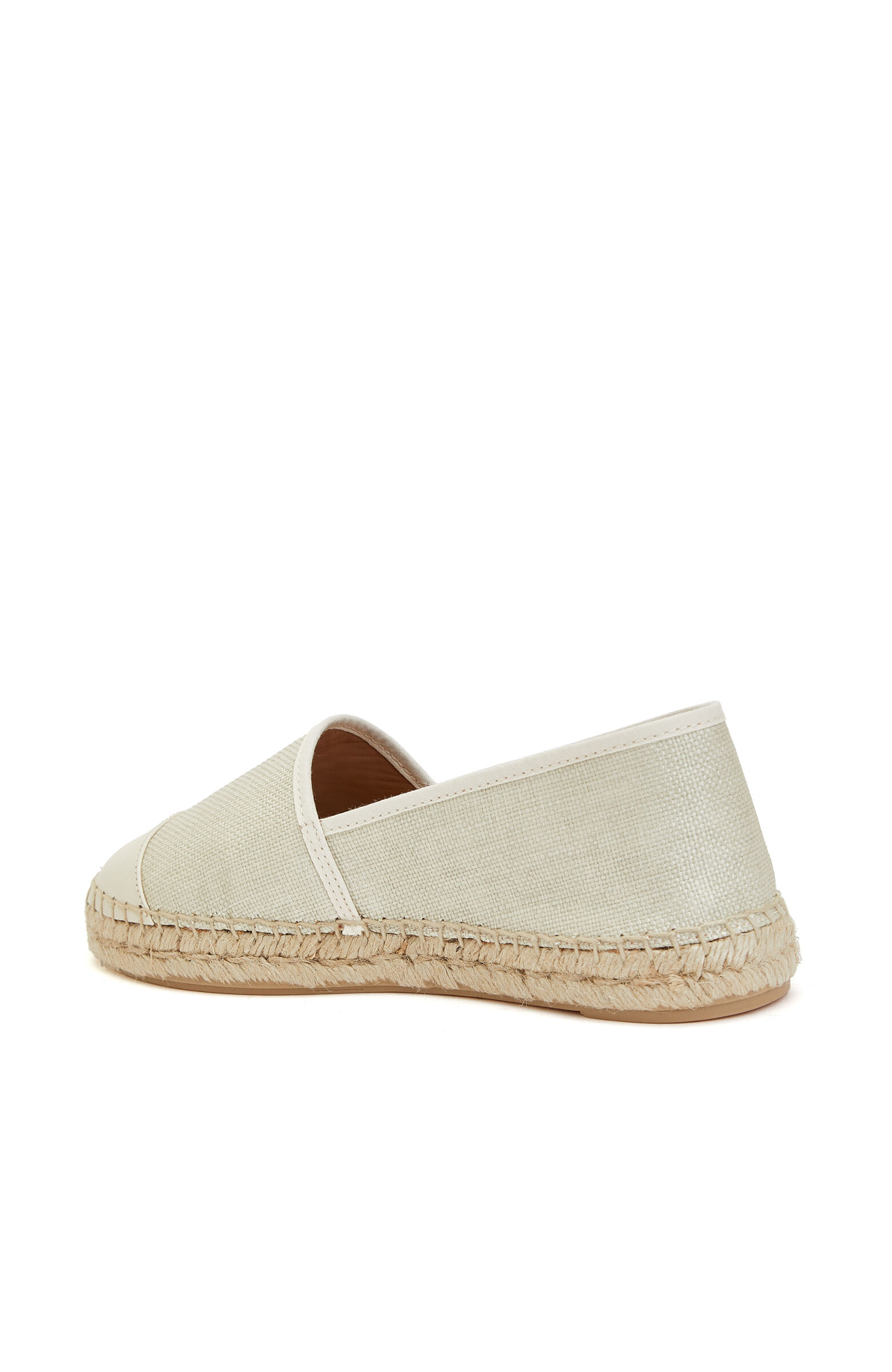 Bej Desenli Kadın Keten Espadril