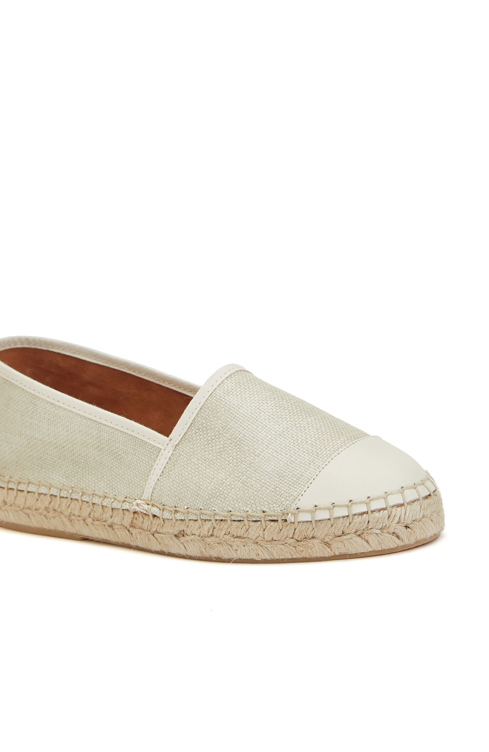 Bej Desenli Kadın Keten Espadril