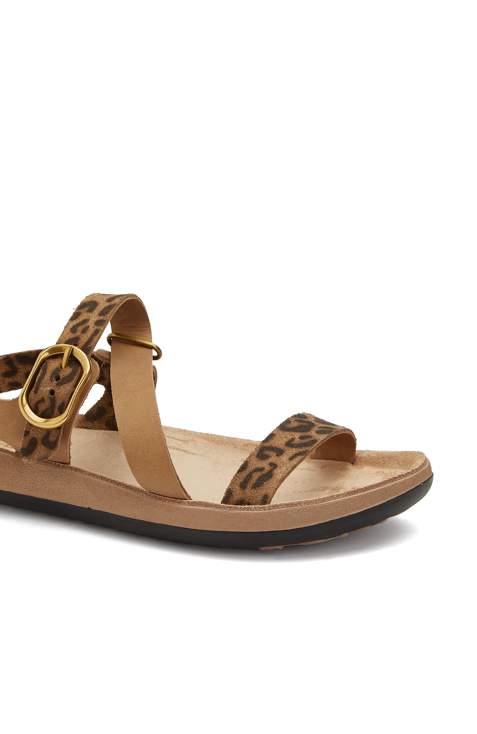 Leopard Print Casual Casual Women's Leather Sandals