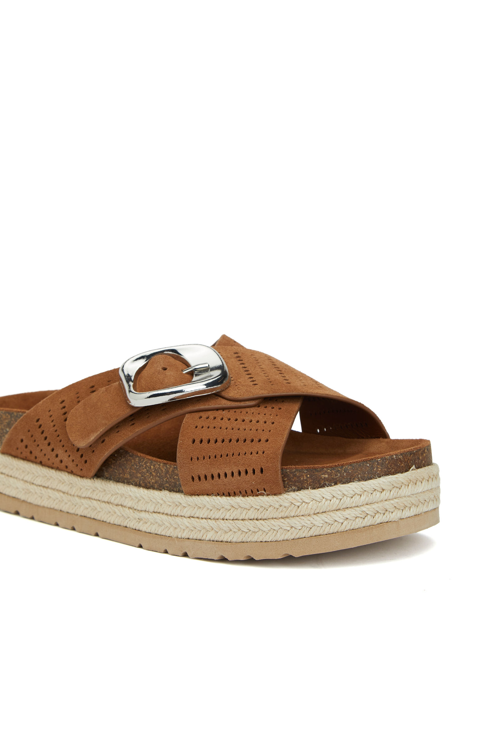 Camel Toka Detaylı Kadın Süet Terlik