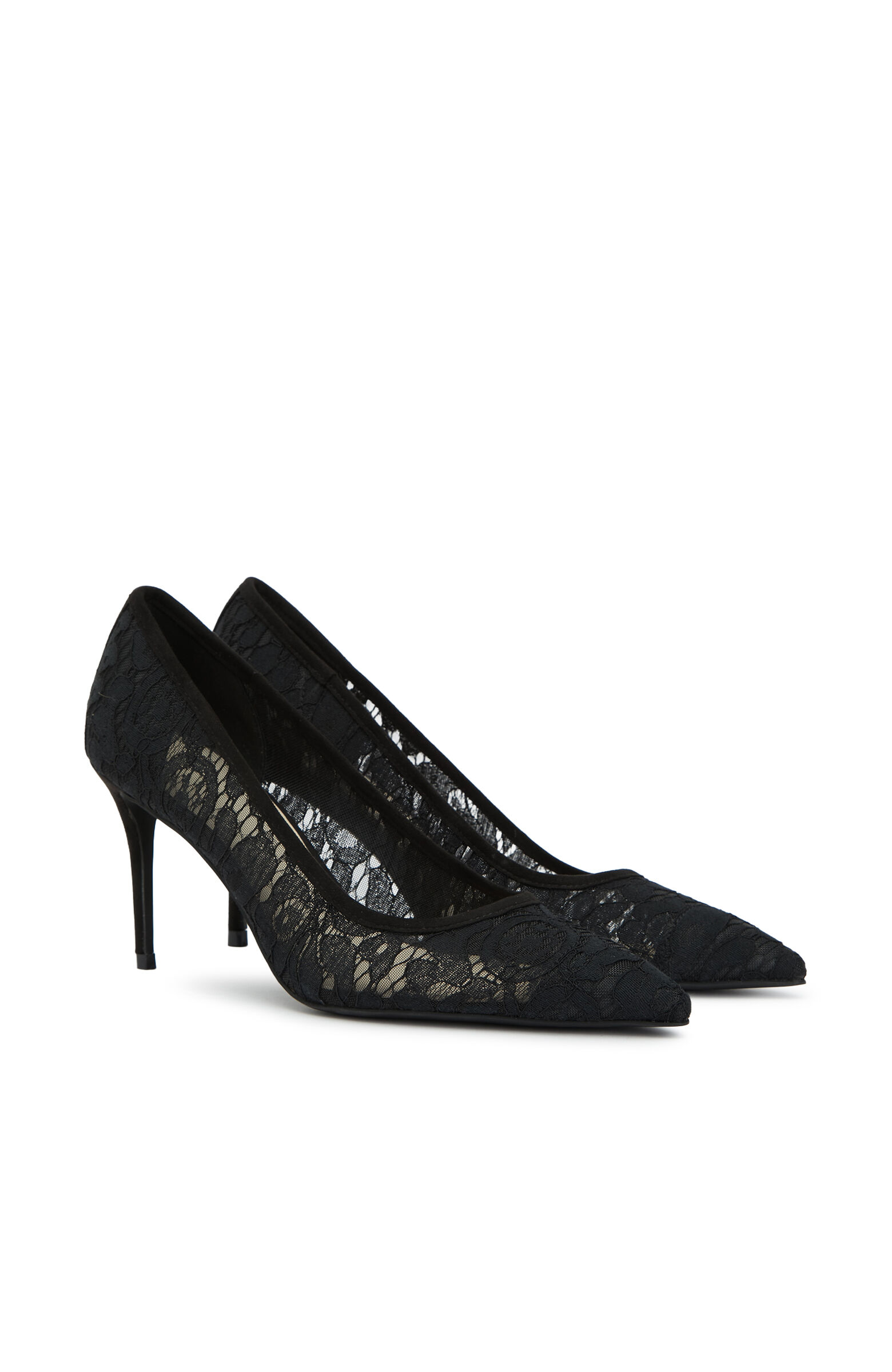Siyah Dantelli Stiletto