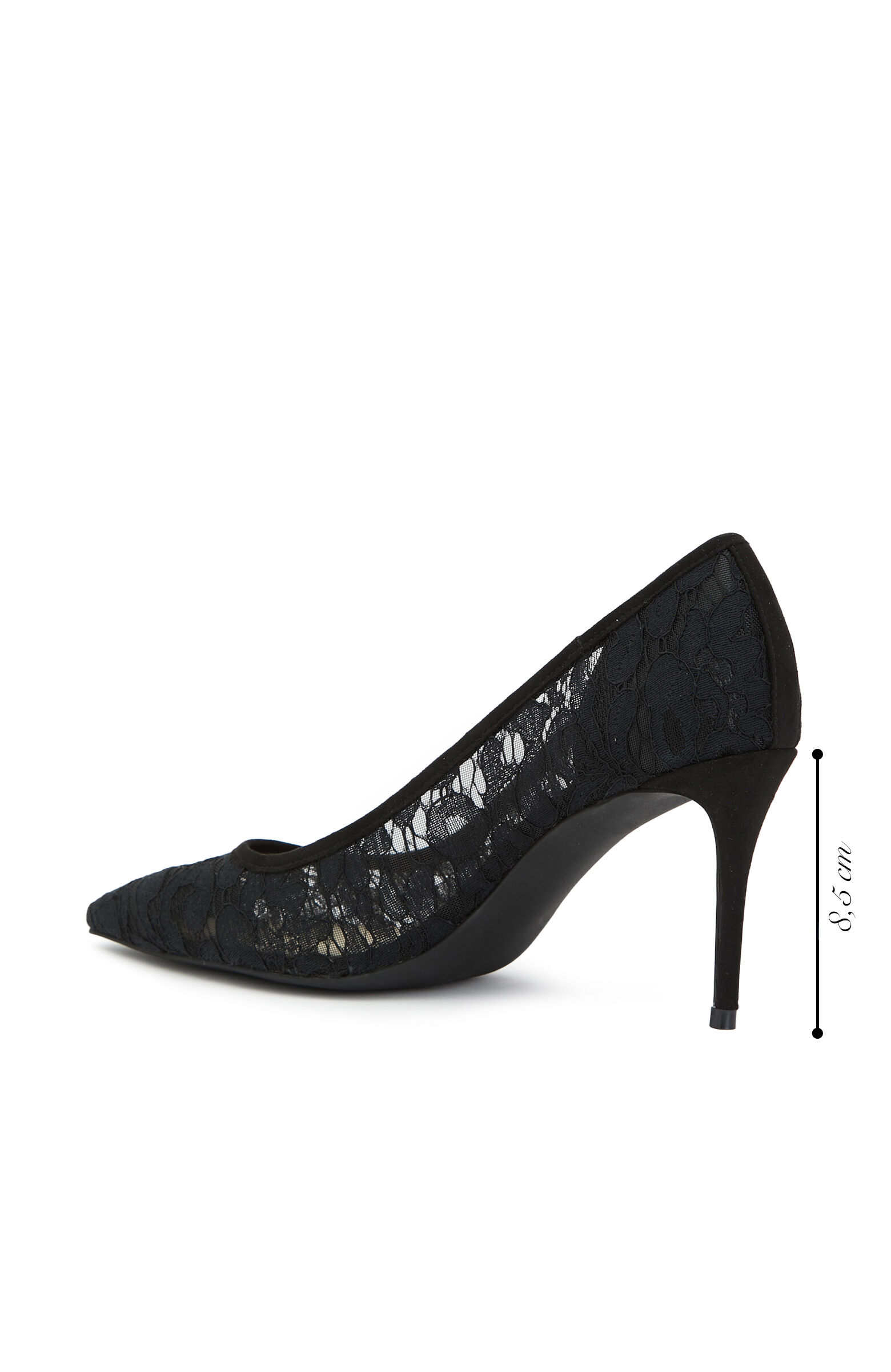 Siyah Dantelli Stiletto