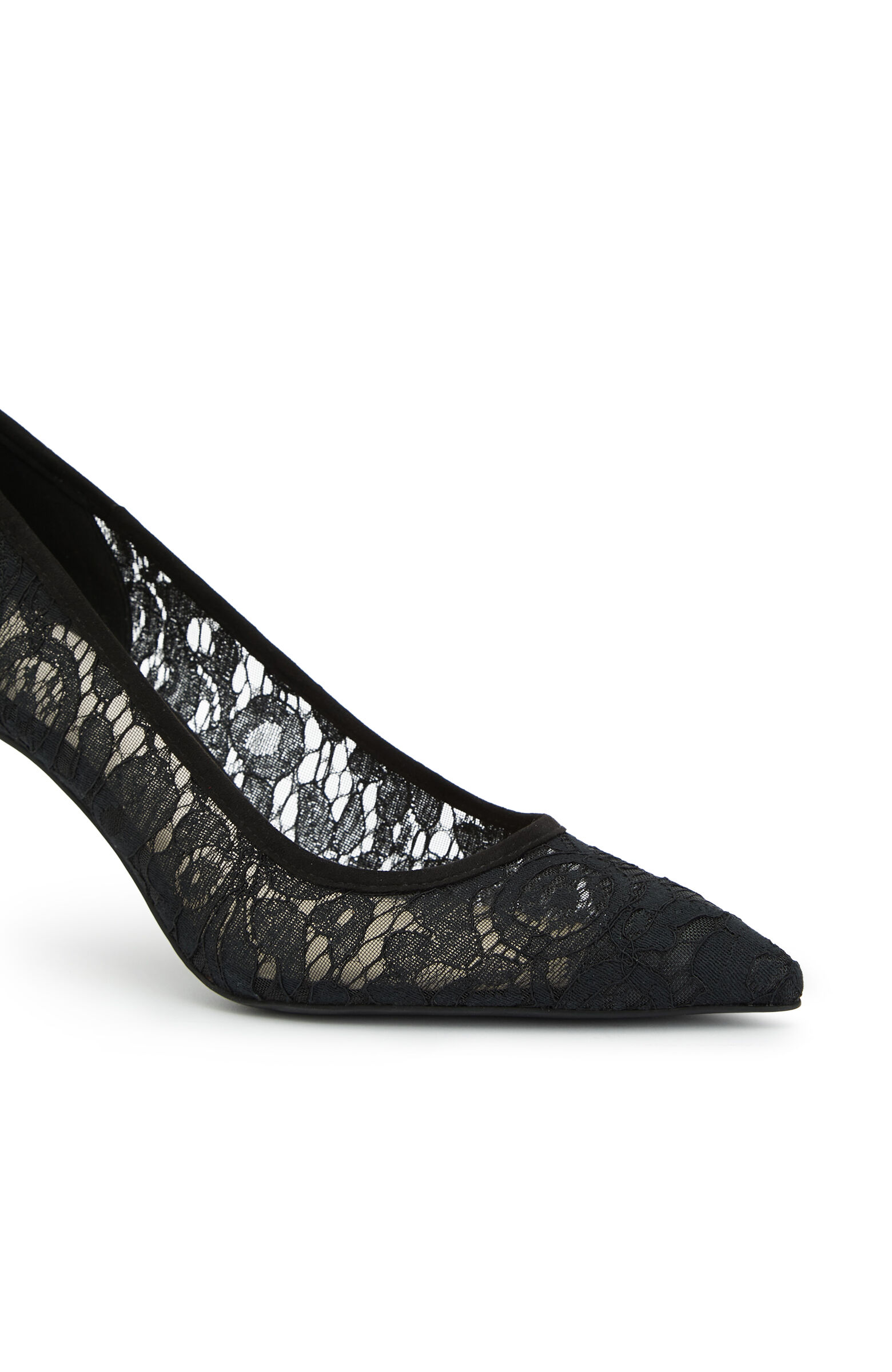 Siyah Dantelli Stiletto