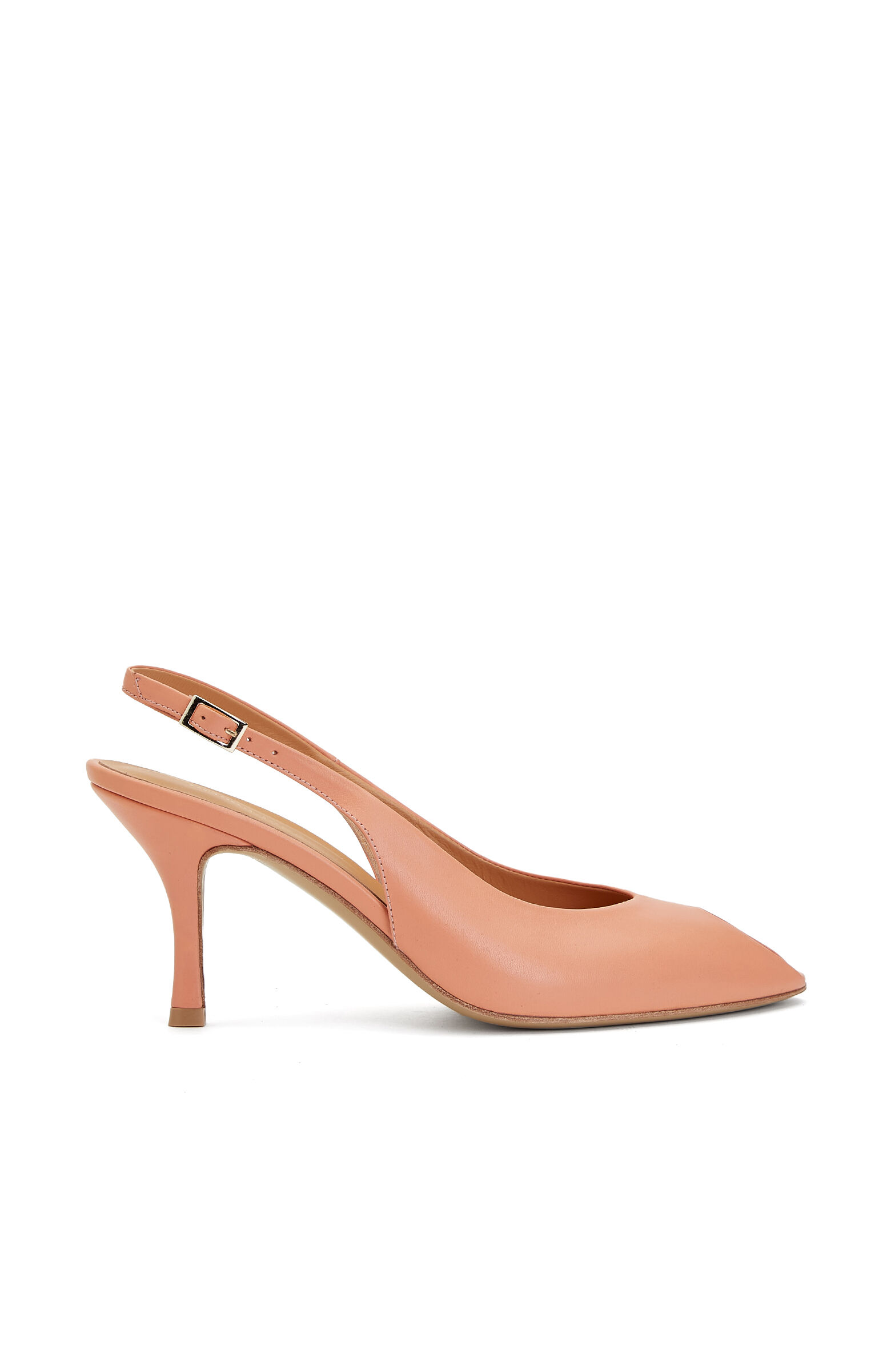 Salmon Low-cut Detailed Women's Leather Sandals