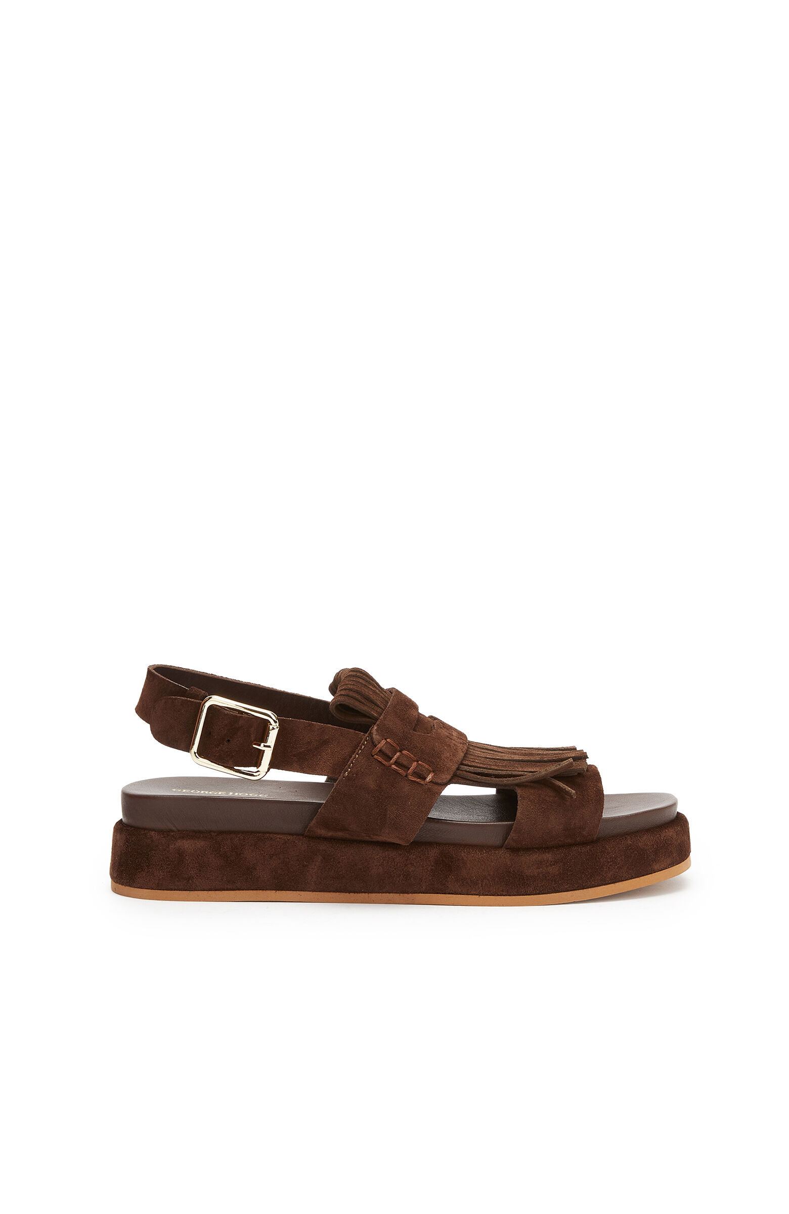 Acı Kahve Püskül Detaylı Kadın Süet Sandalet