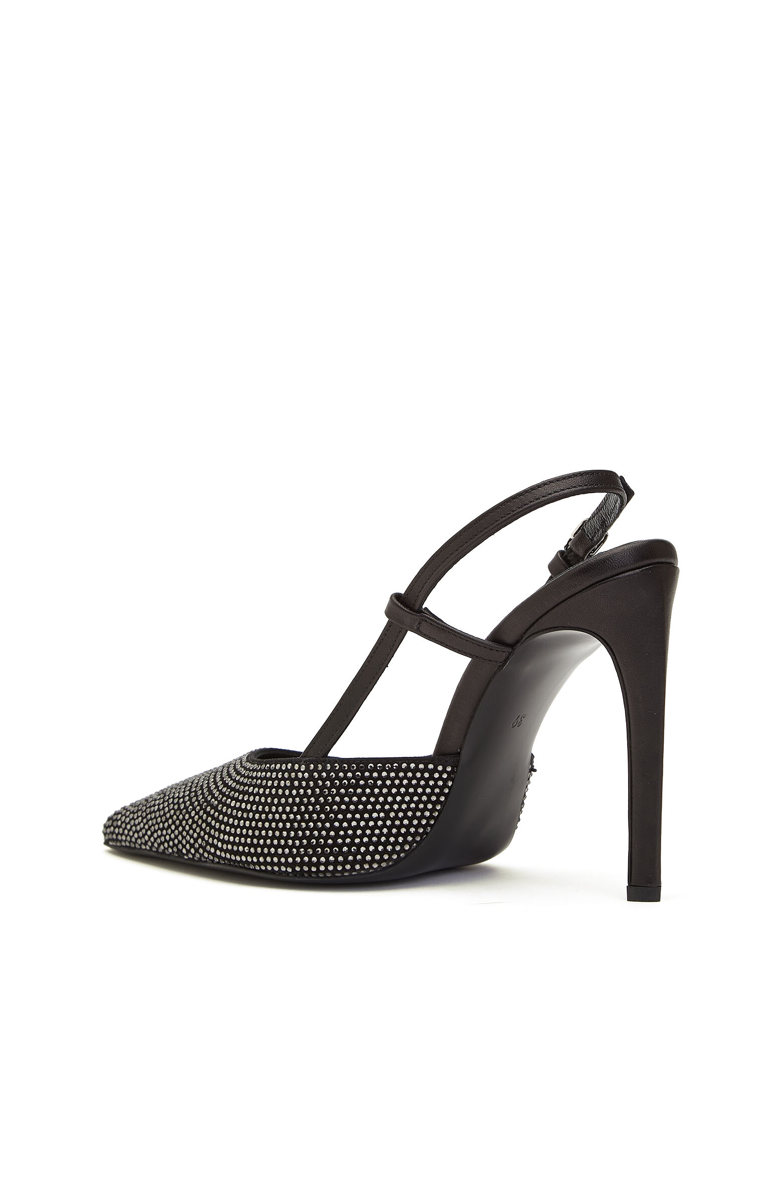 Siyah Taş Aksesuarlı Süet Gova