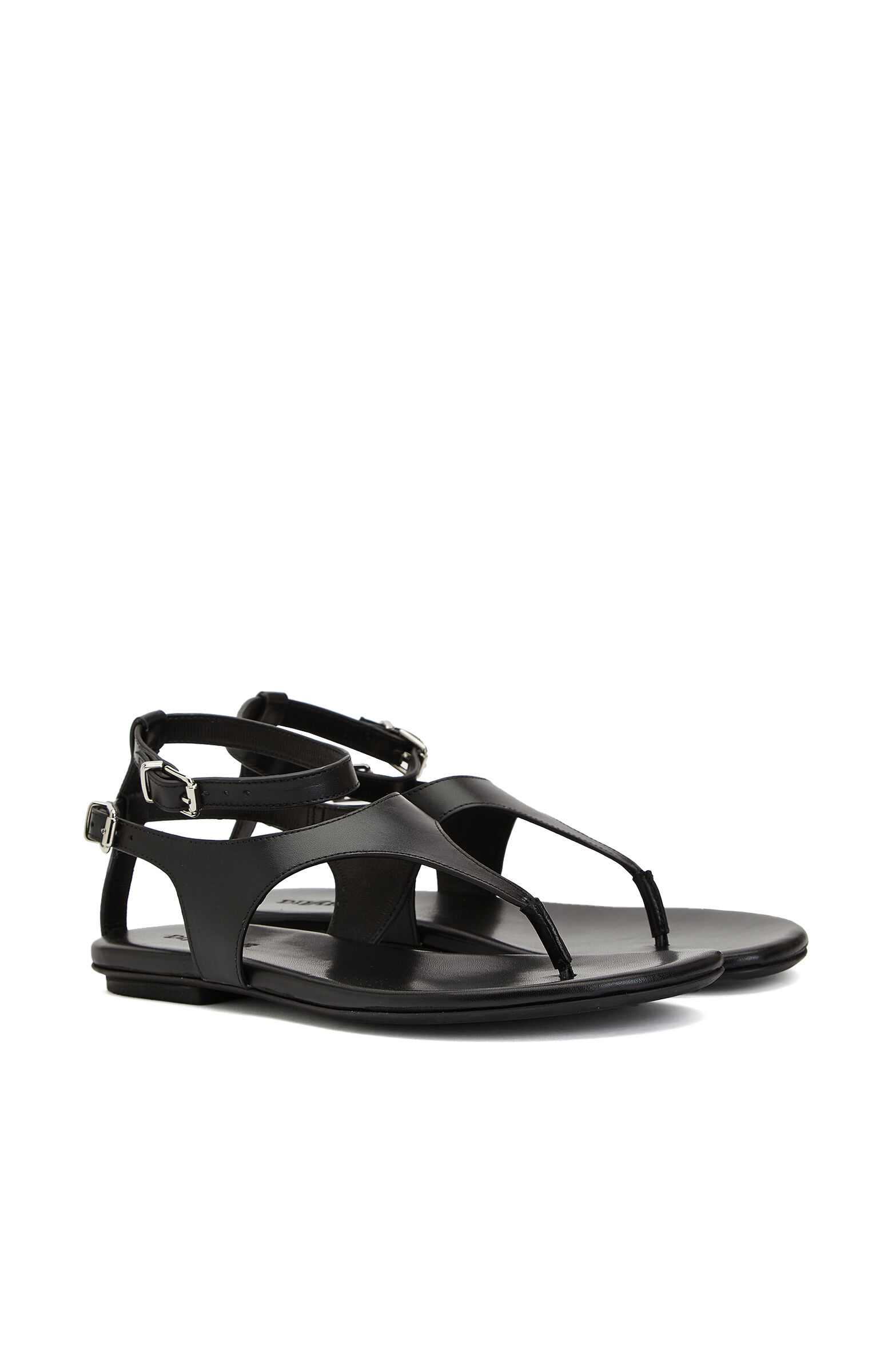 Black Women's Leather Sandals