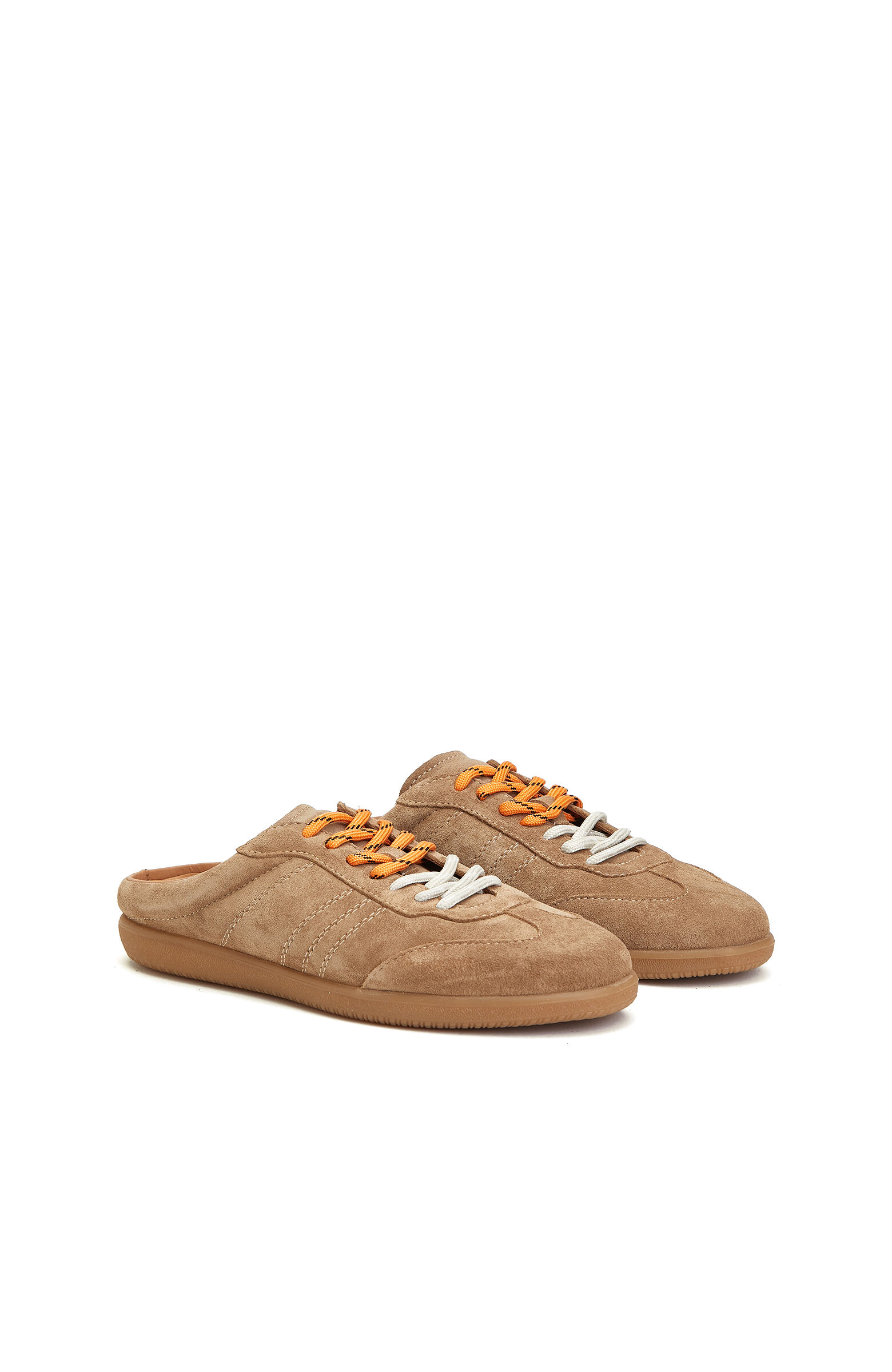 Bej Sneaker Görünümlü Kadın Deri Terlik