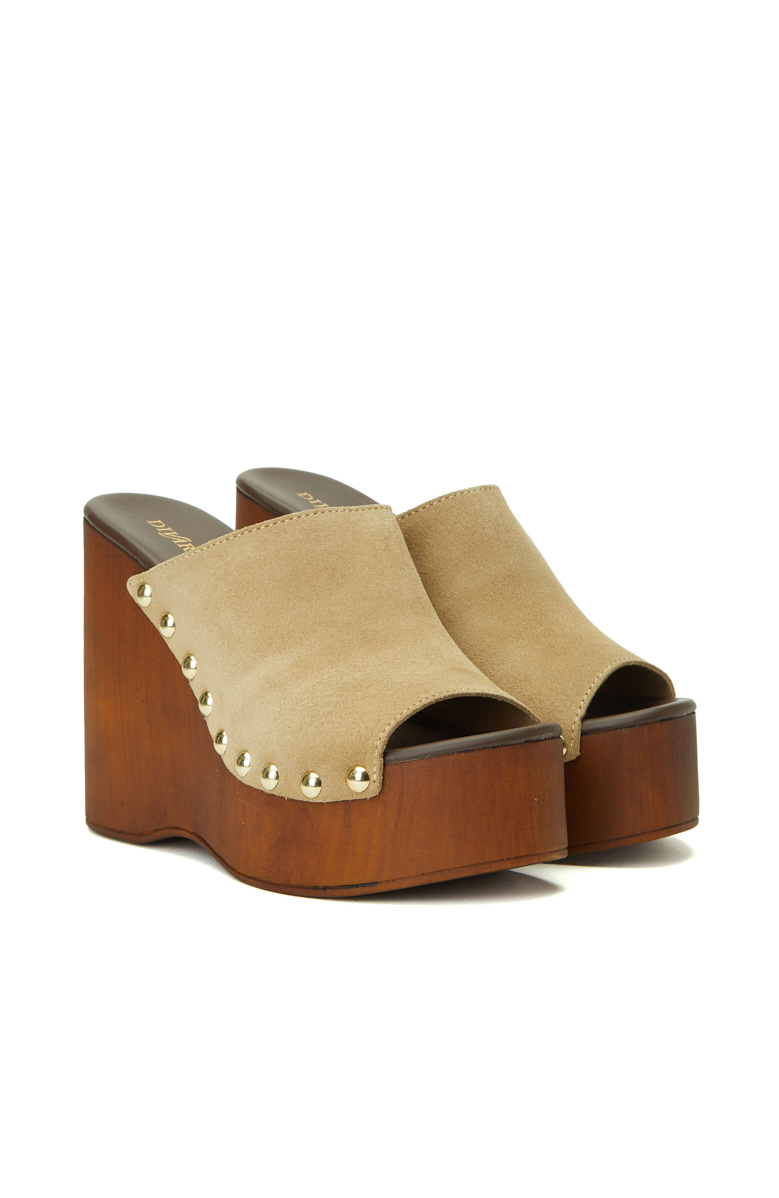 Kahverengi Yüksek Ökçeli Kadın Süet Terlik