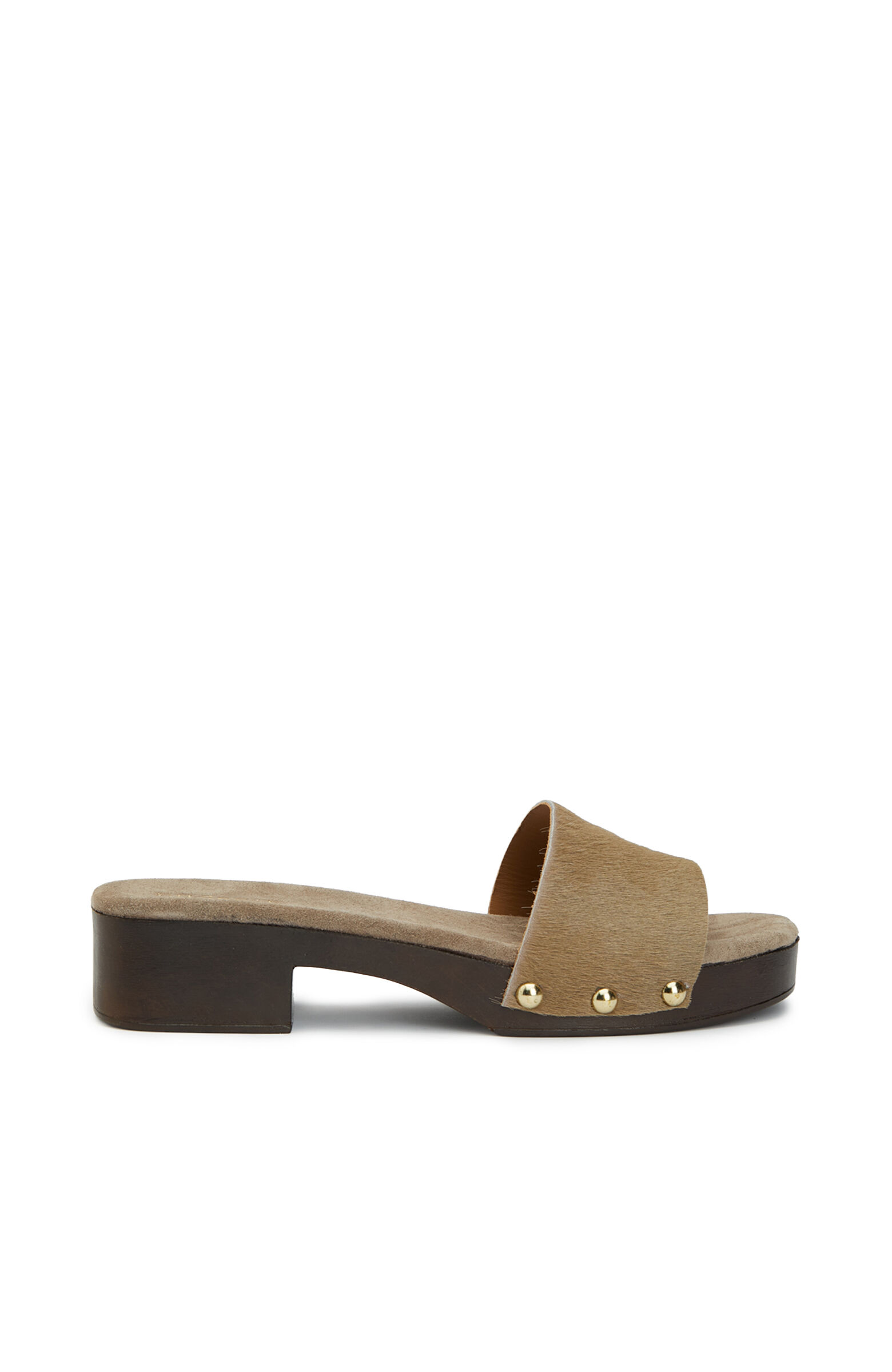 Bej Tay Desenli Kadın Terlik