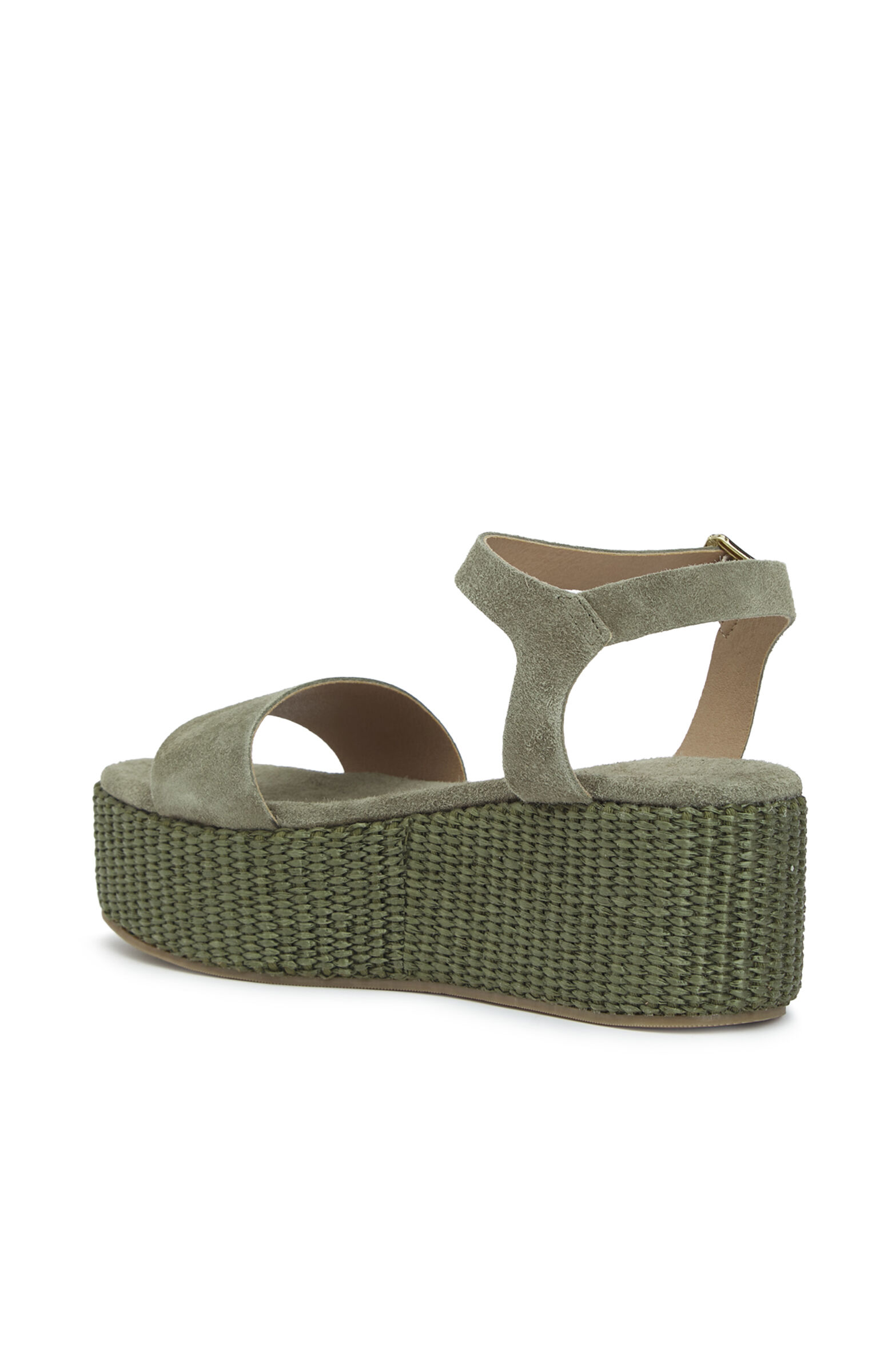 Açık Haki Kadın Süet Sandalet