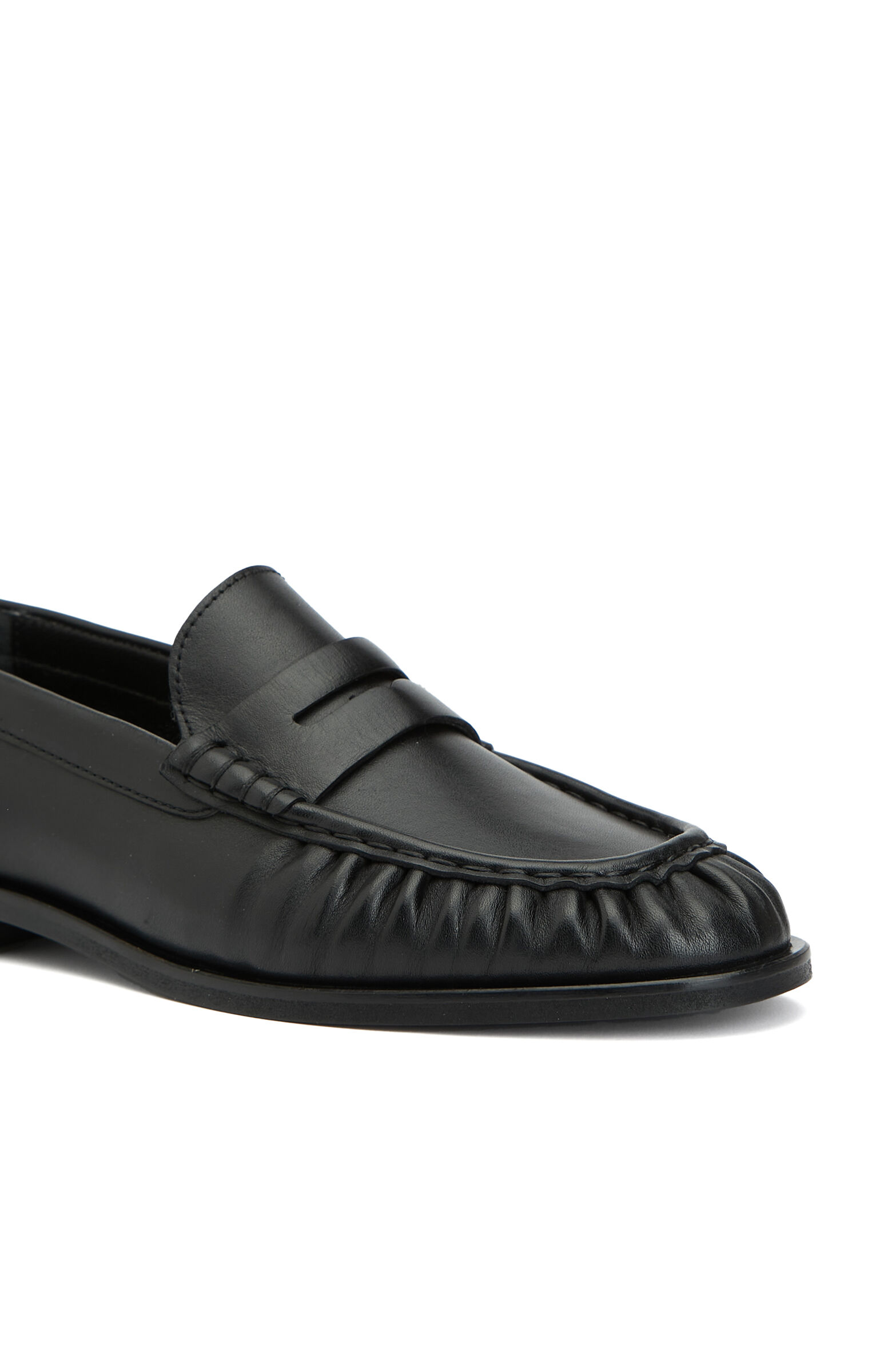 Siyah Kadın Deri Loafer