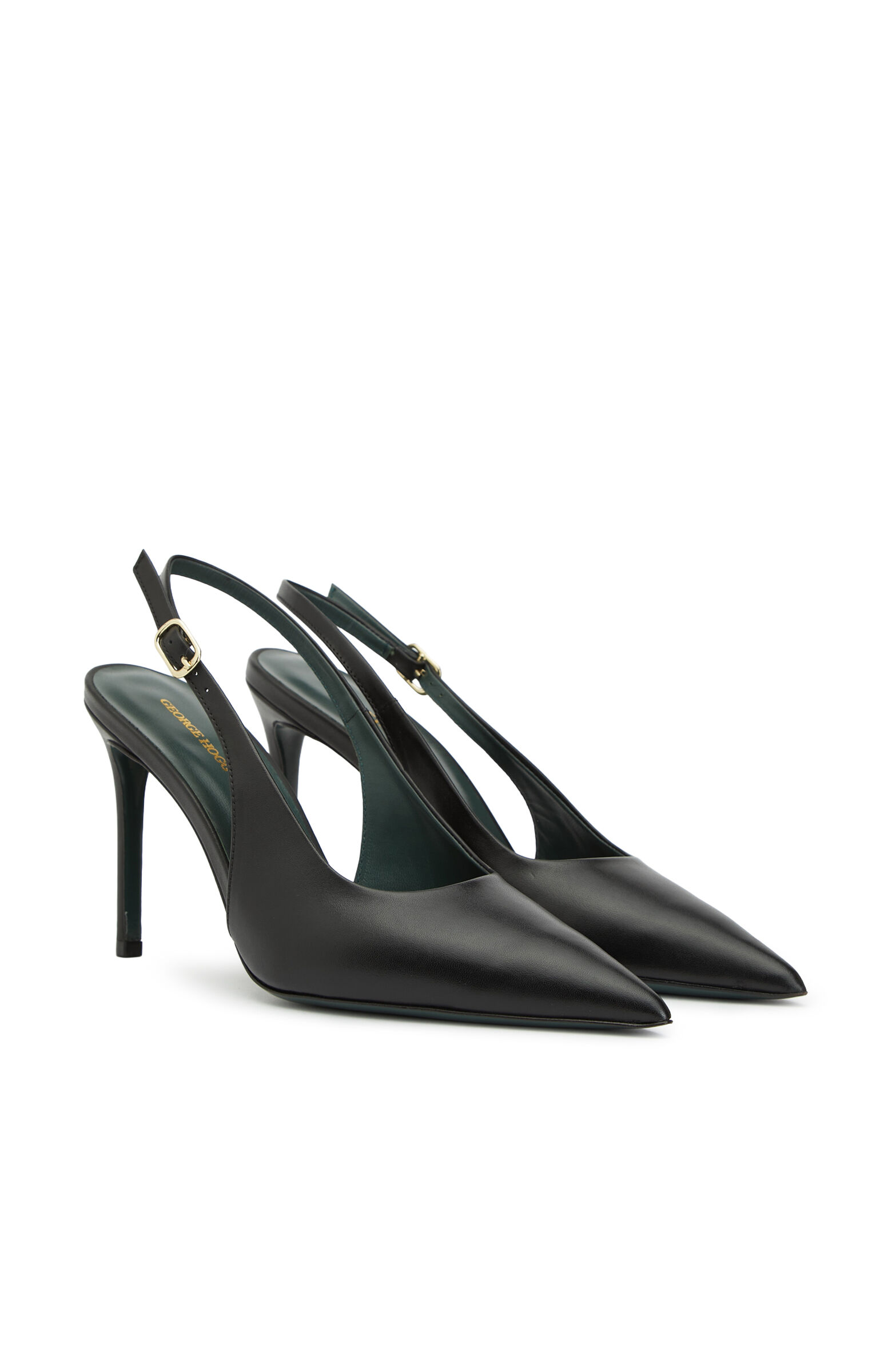 Siyah Günlük Rahat Deri Stiletto