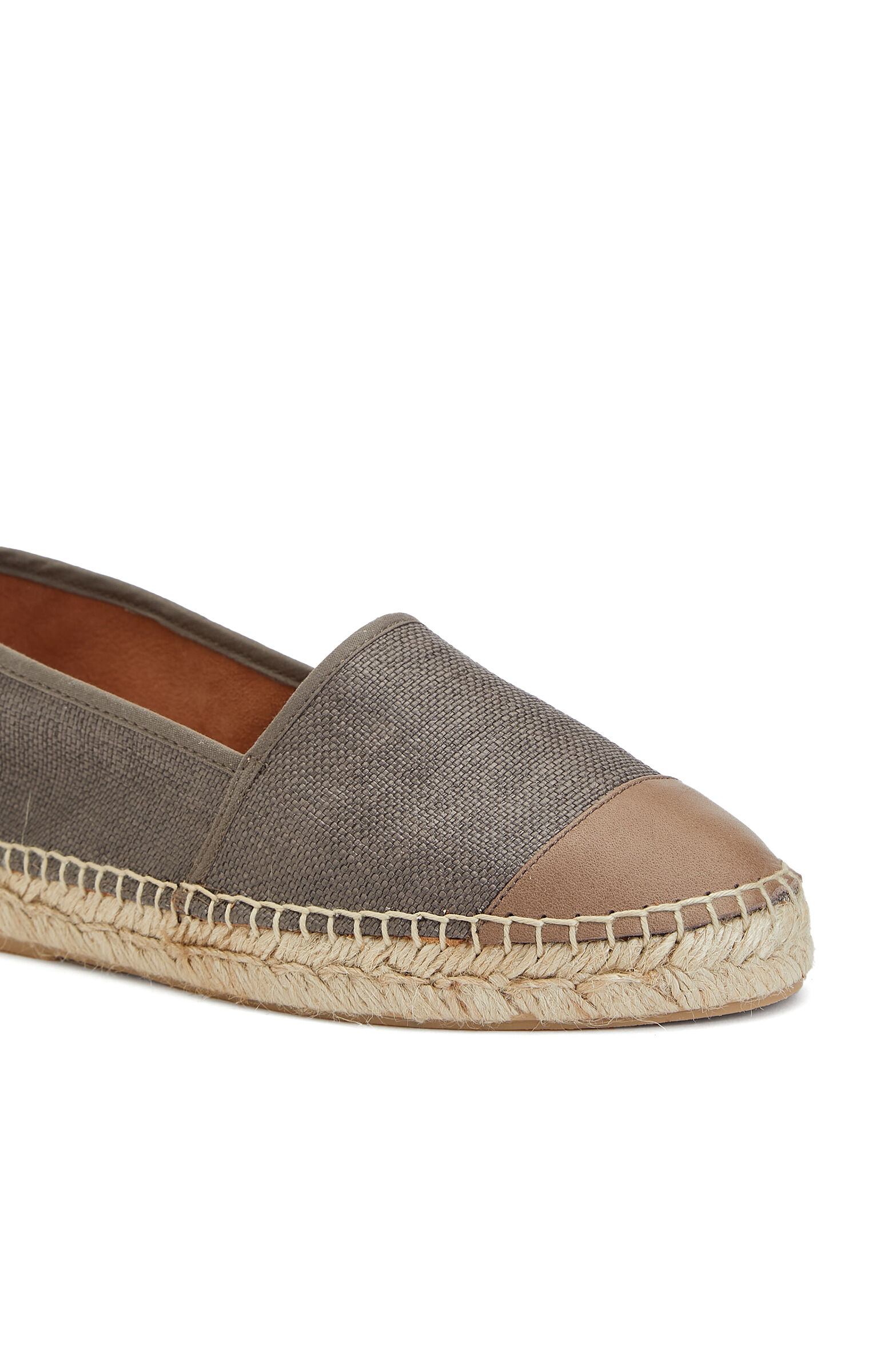 Vizon Desenli Kadın Keten Espadril