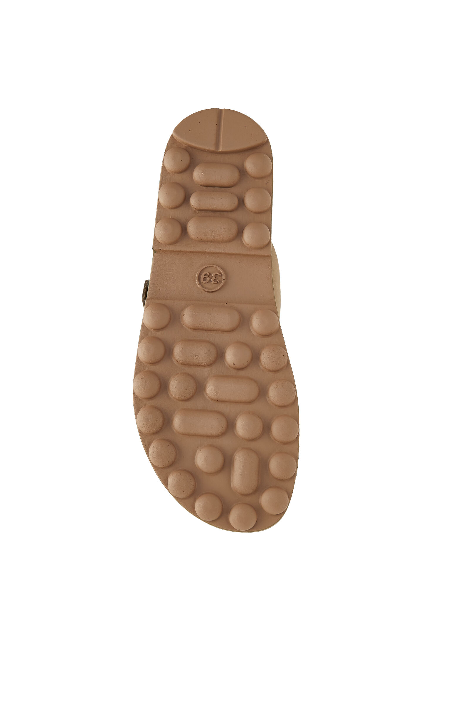 Açık Haki Kadın Deri Terlik