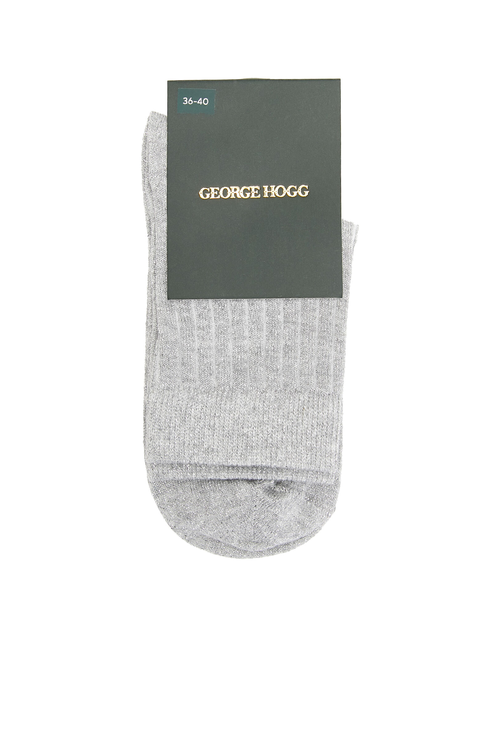 Gri Kadın Düz Soket Çorap