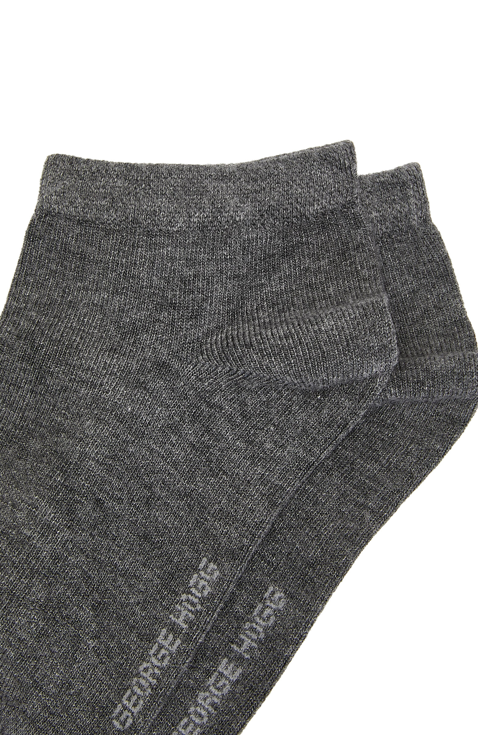 Gri Beyaz 2li Kadın Bambu Patik Çorap Seti