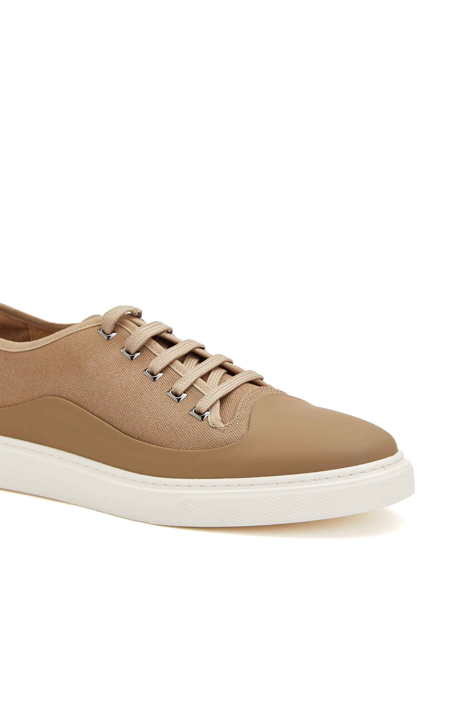 Camel Süet Detaylı Erkek Deri Sneaker