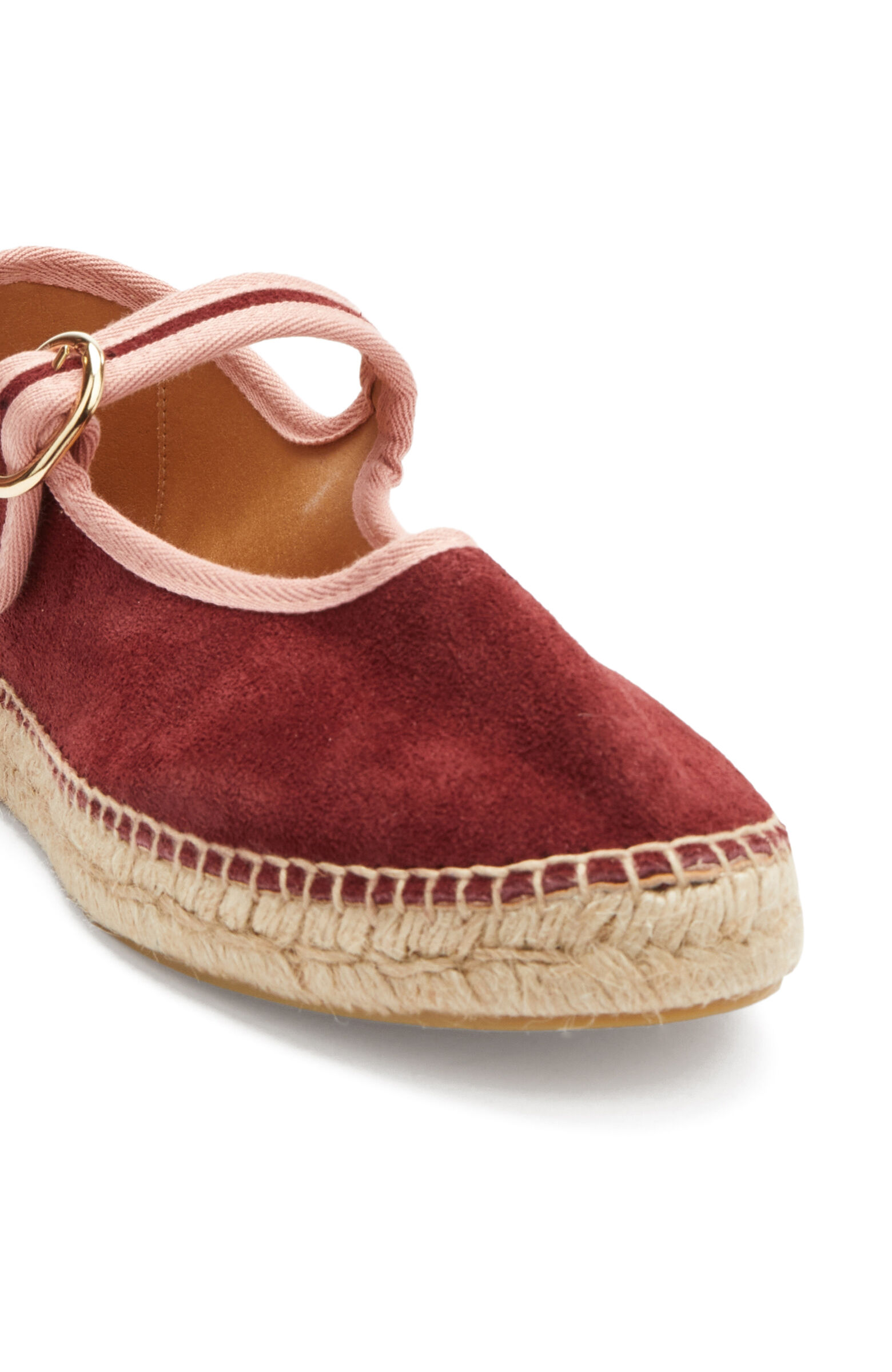 Bordo Toka Detaylı Kadın Espadril