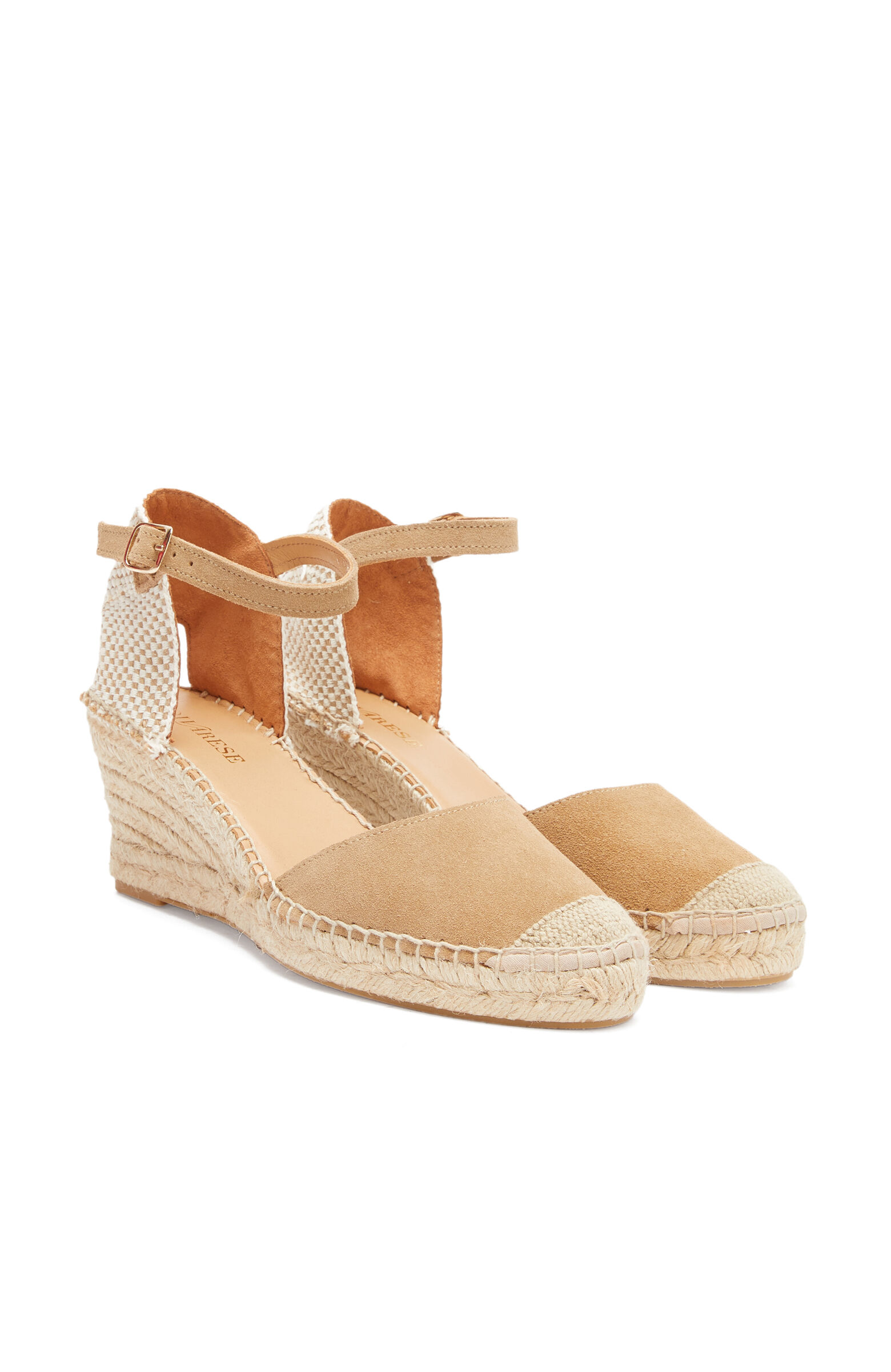 Nude Örgü Detaylı Kadın Keten Espadril