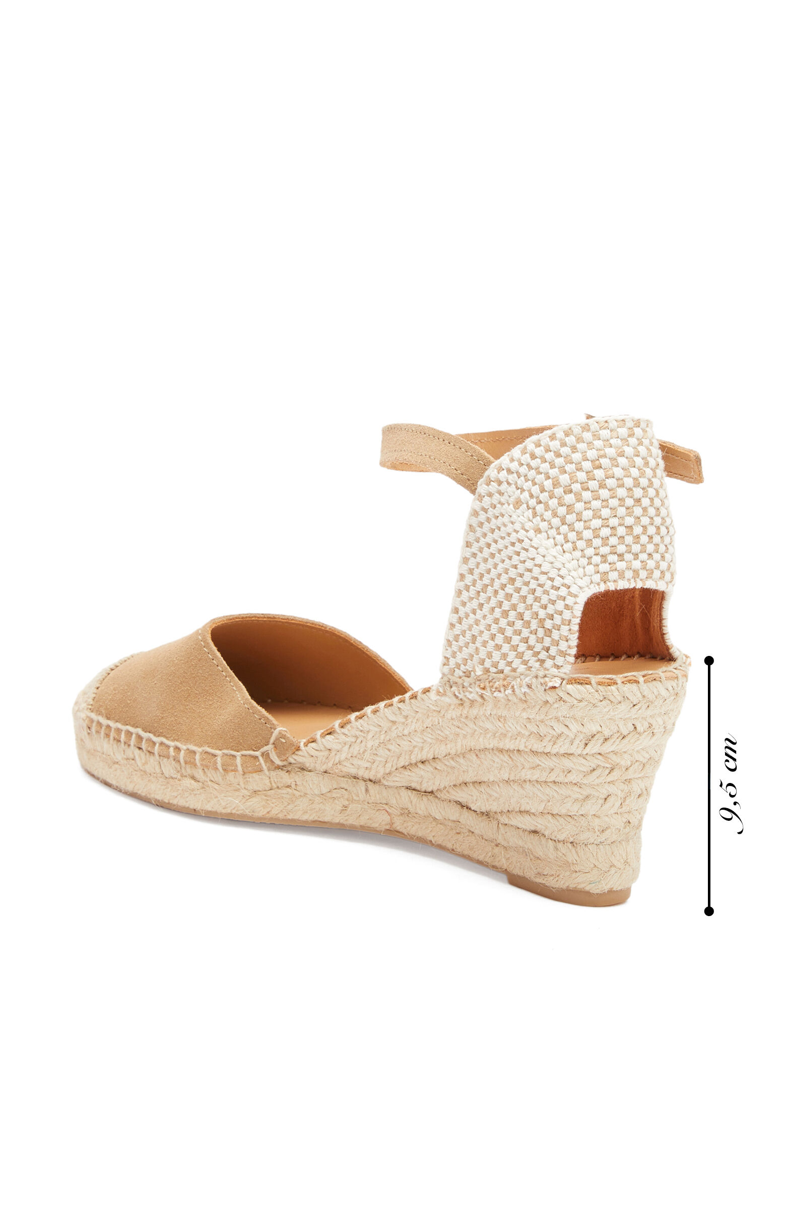 Nude Örgü Detaylı Kadın Keten Espadril