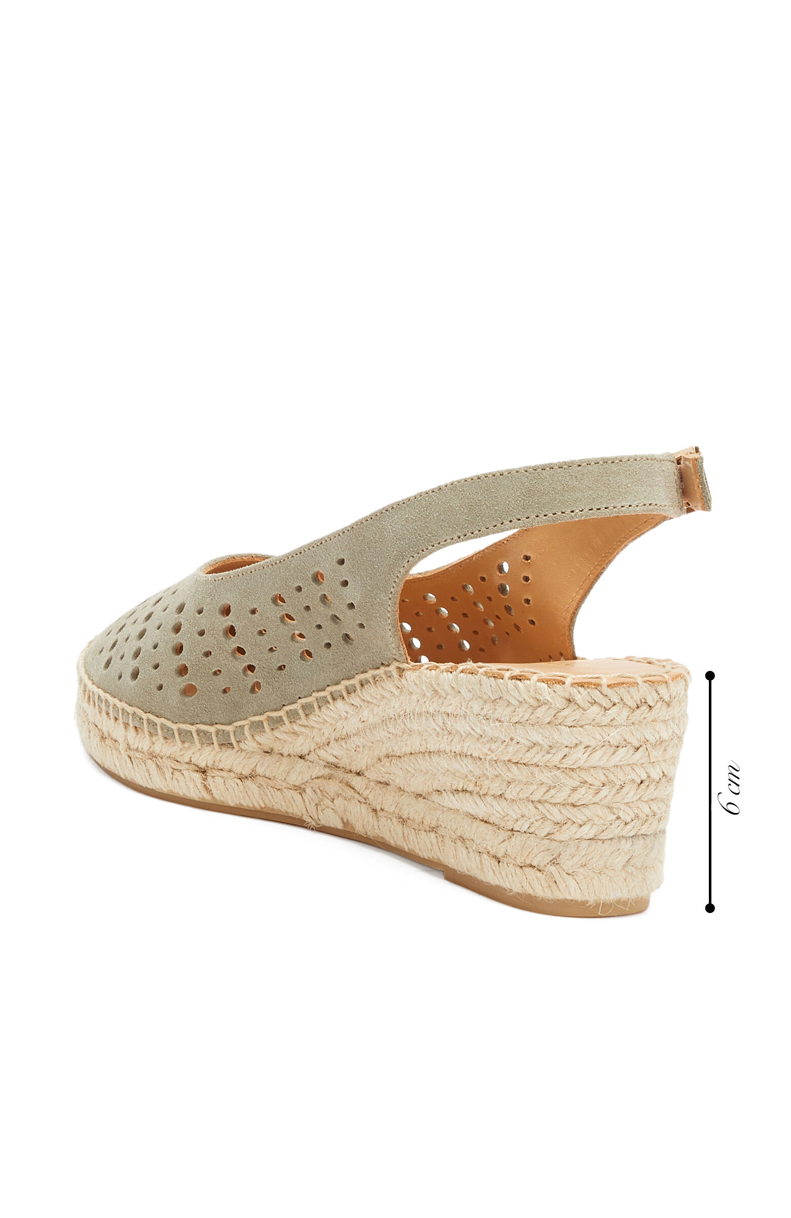 Su Yeşili Desenli Kadın Süet Espadril