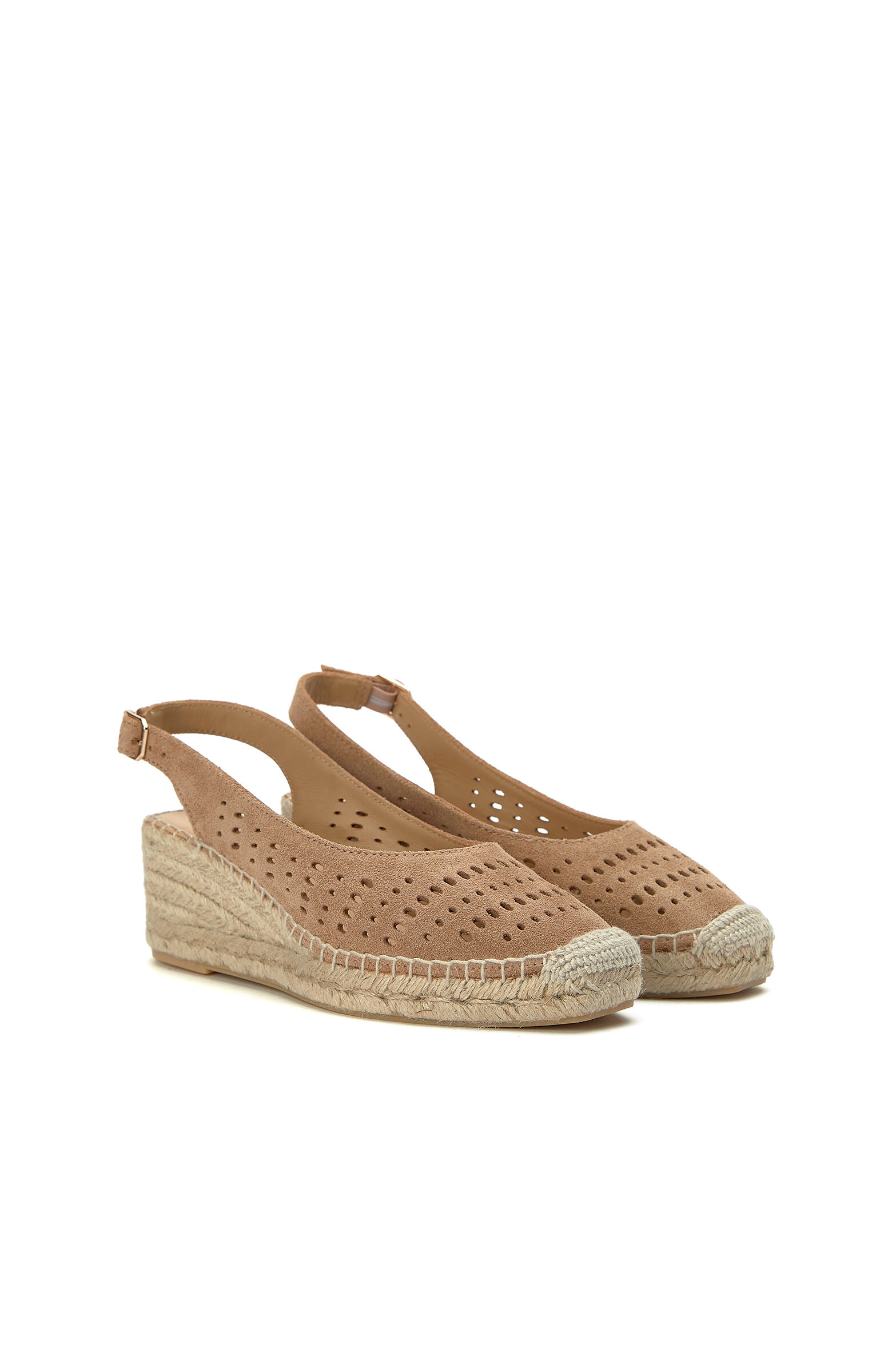 Açık Kahverengi Kadın Süet Espadril