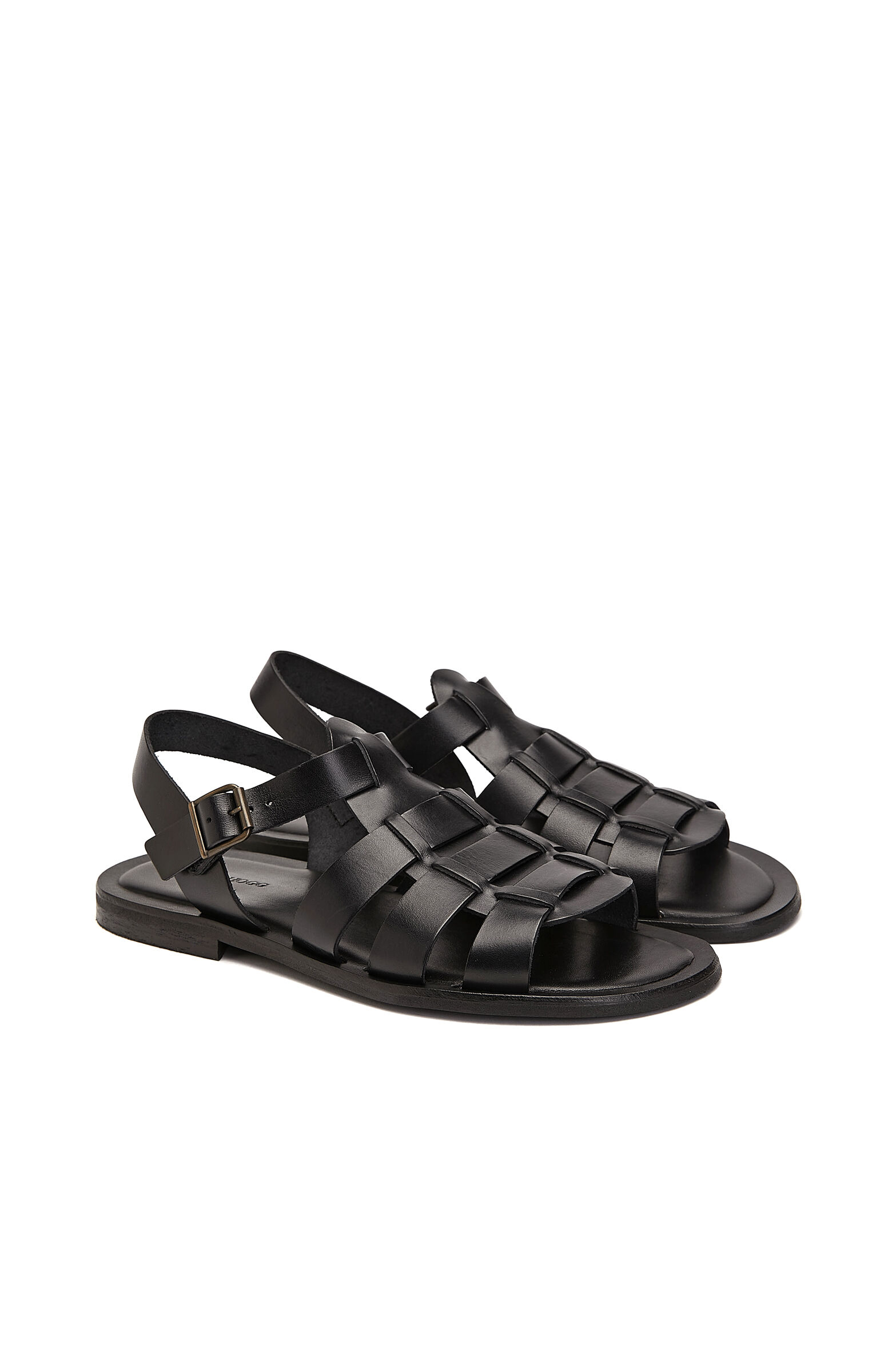 Siyah Erkek Günlük Rahat Deri Sandalet