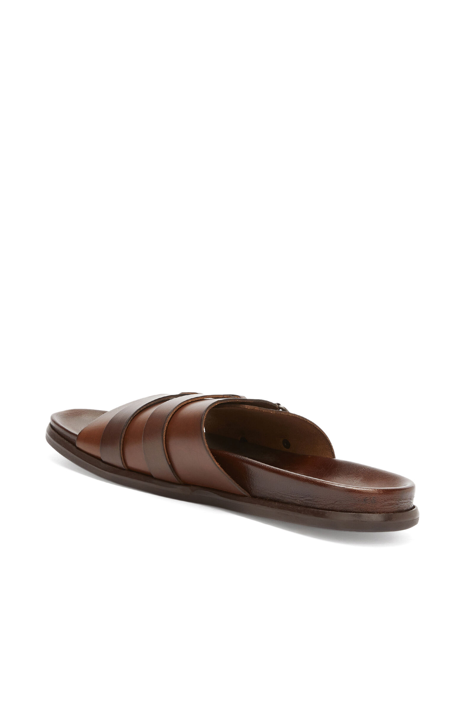 Acı Kahve Erkek Rahat Deri Terlik