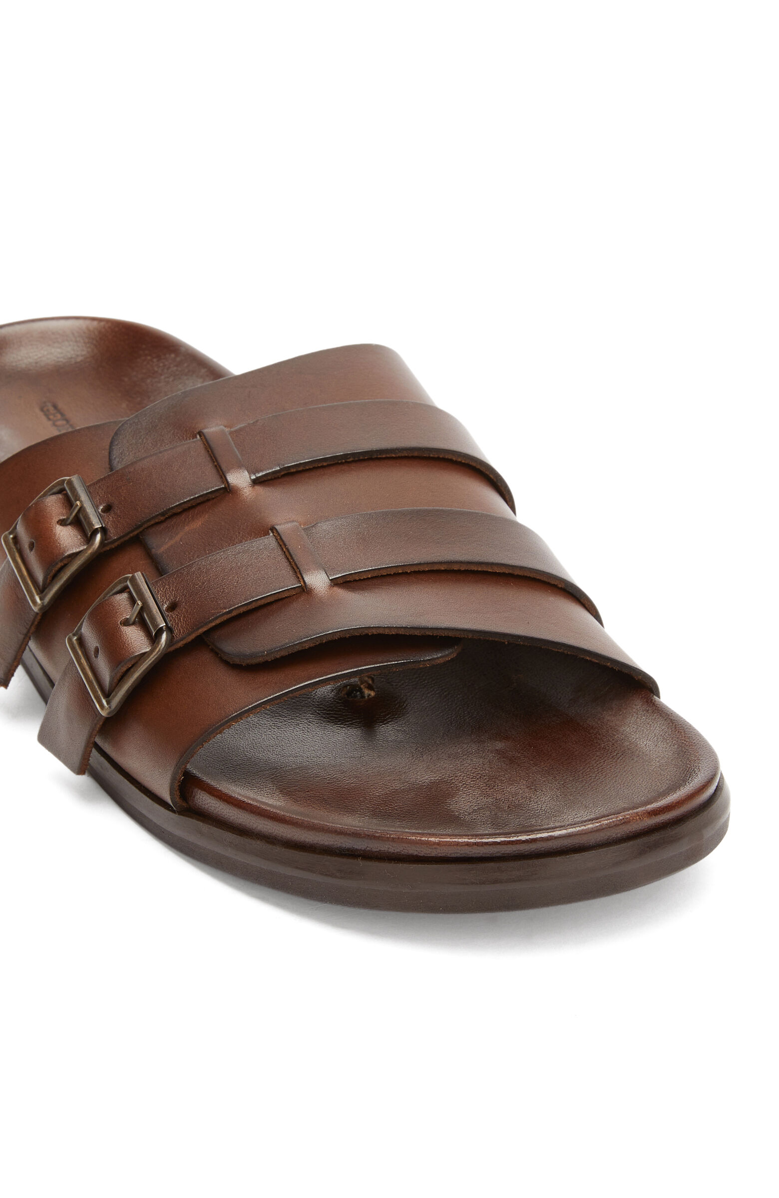 Acı Kahve Erkek Rahat Deri Terlik