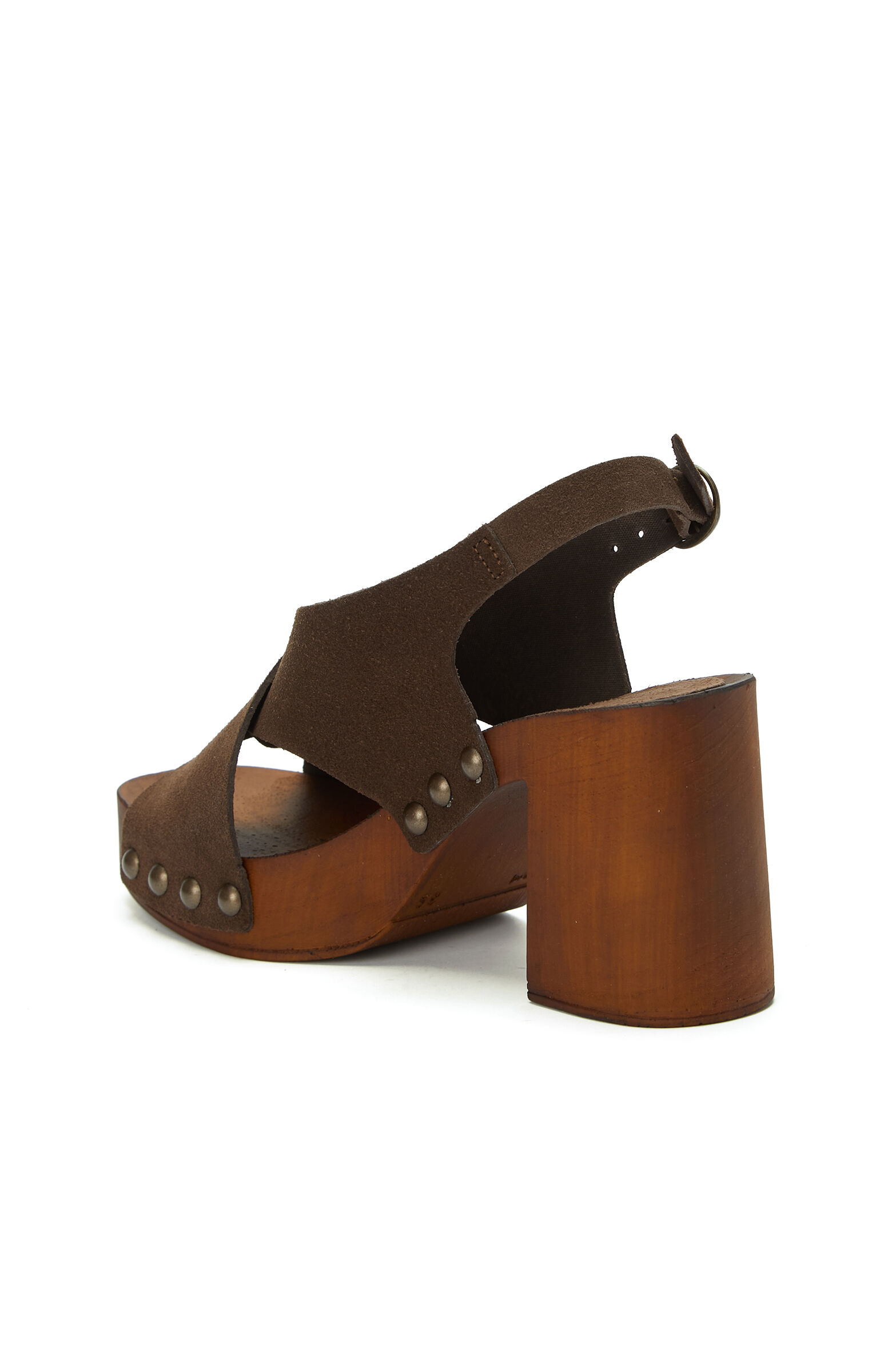 Acı Kahve Platformlu Kadın Süet Sandalet