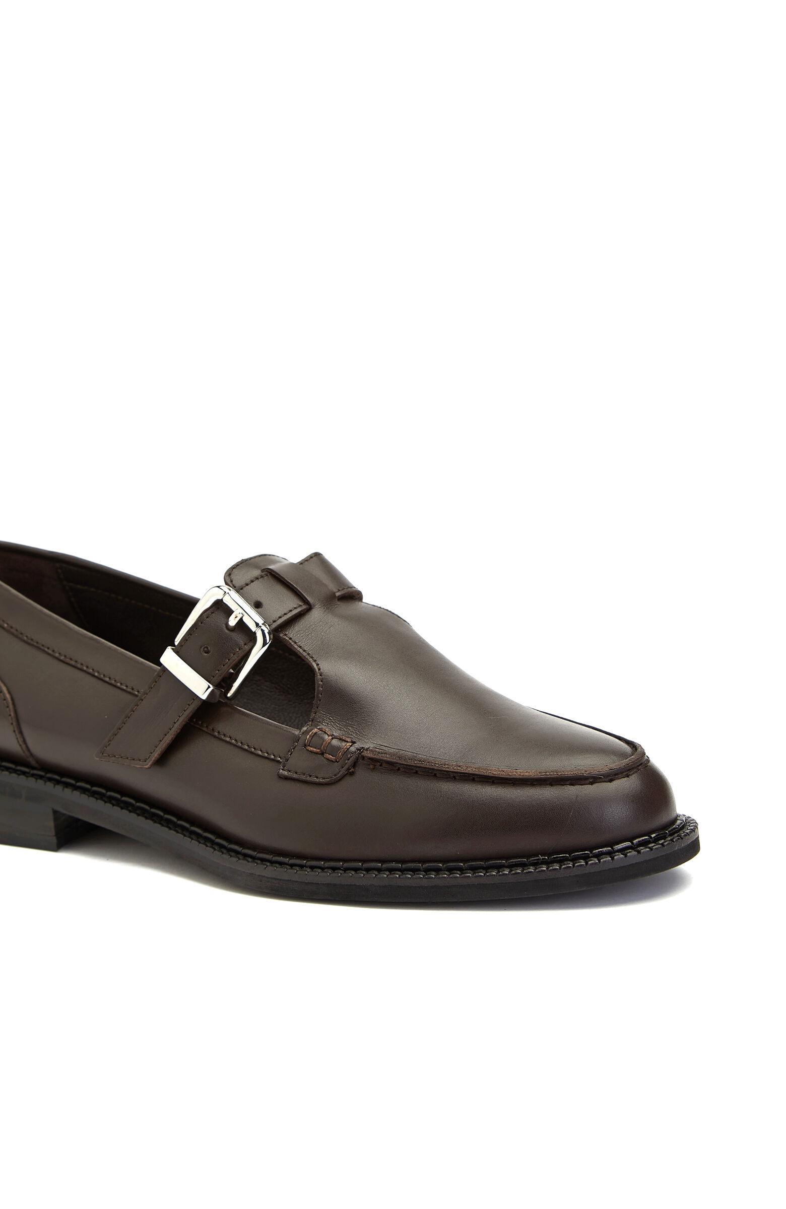 Acı Kahve Toka Detaylı Kadın Deri Loafer