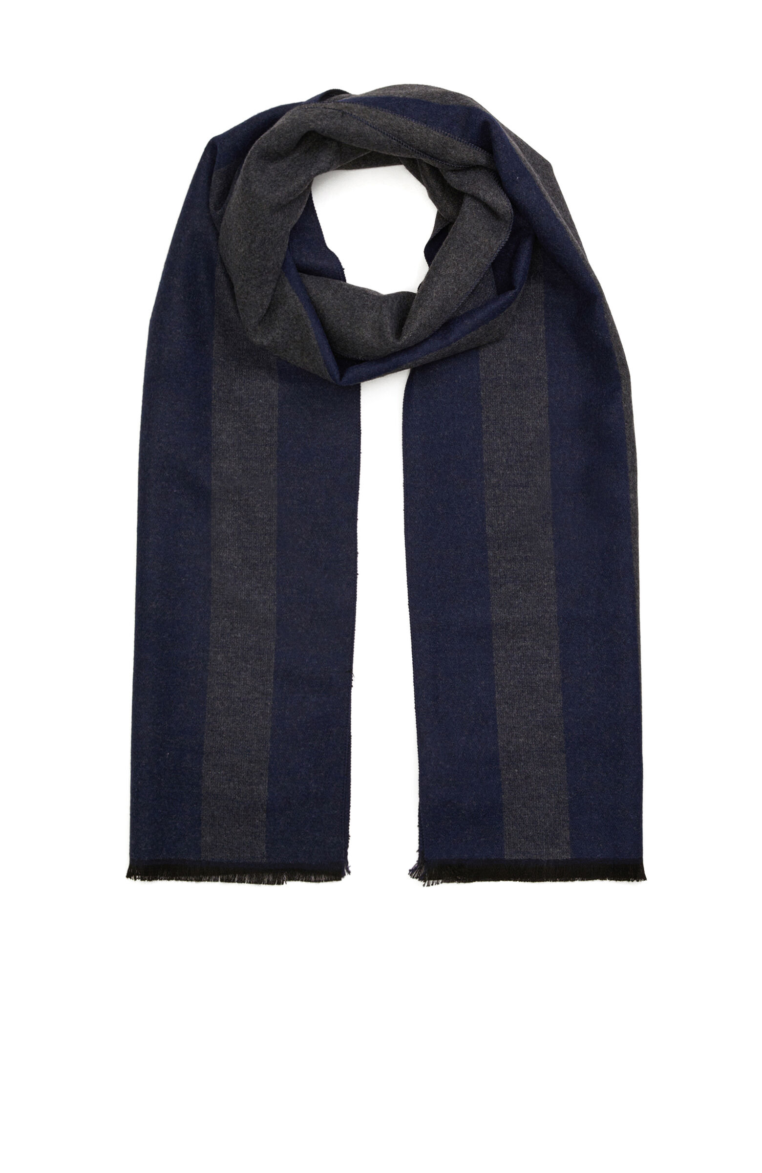 Navy Blue Striped Patterned Men's Soft Scarf