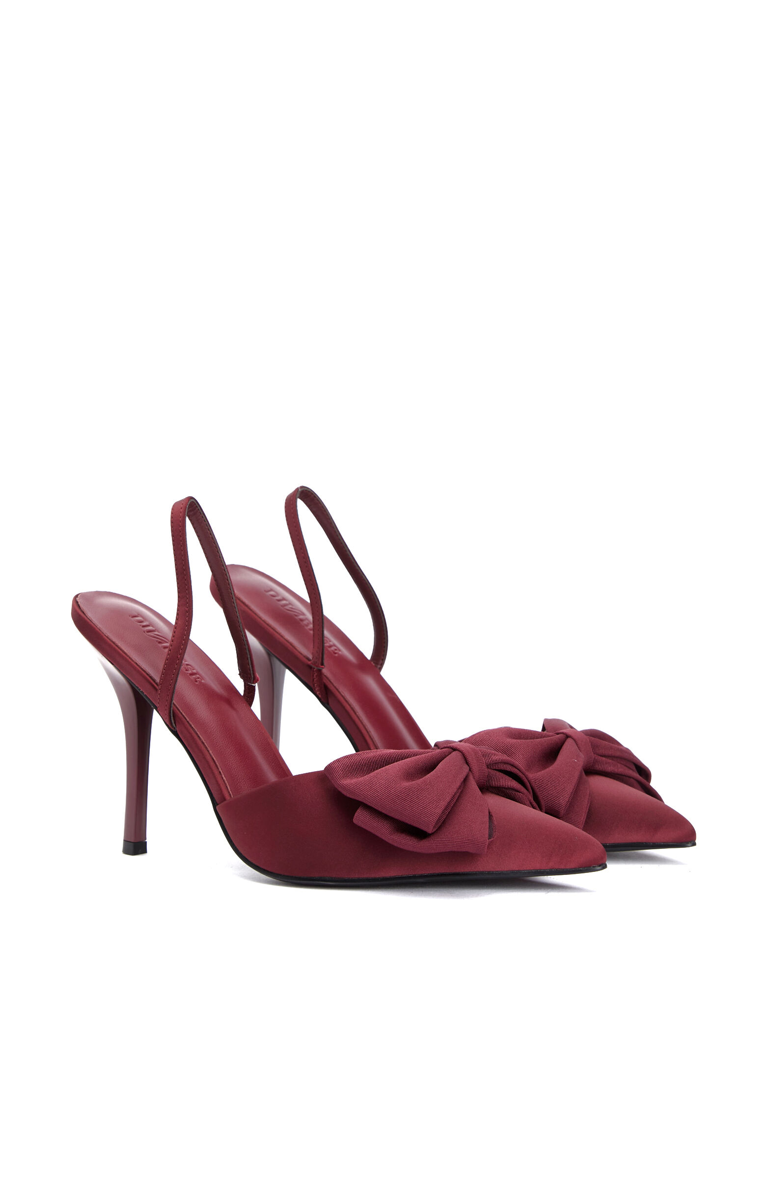 Burgundy Buckle Detailed Stiletto