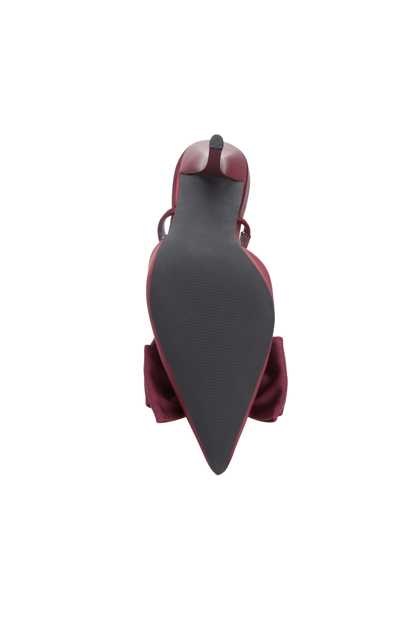 Burgundy Buckle Detailed Stiletto