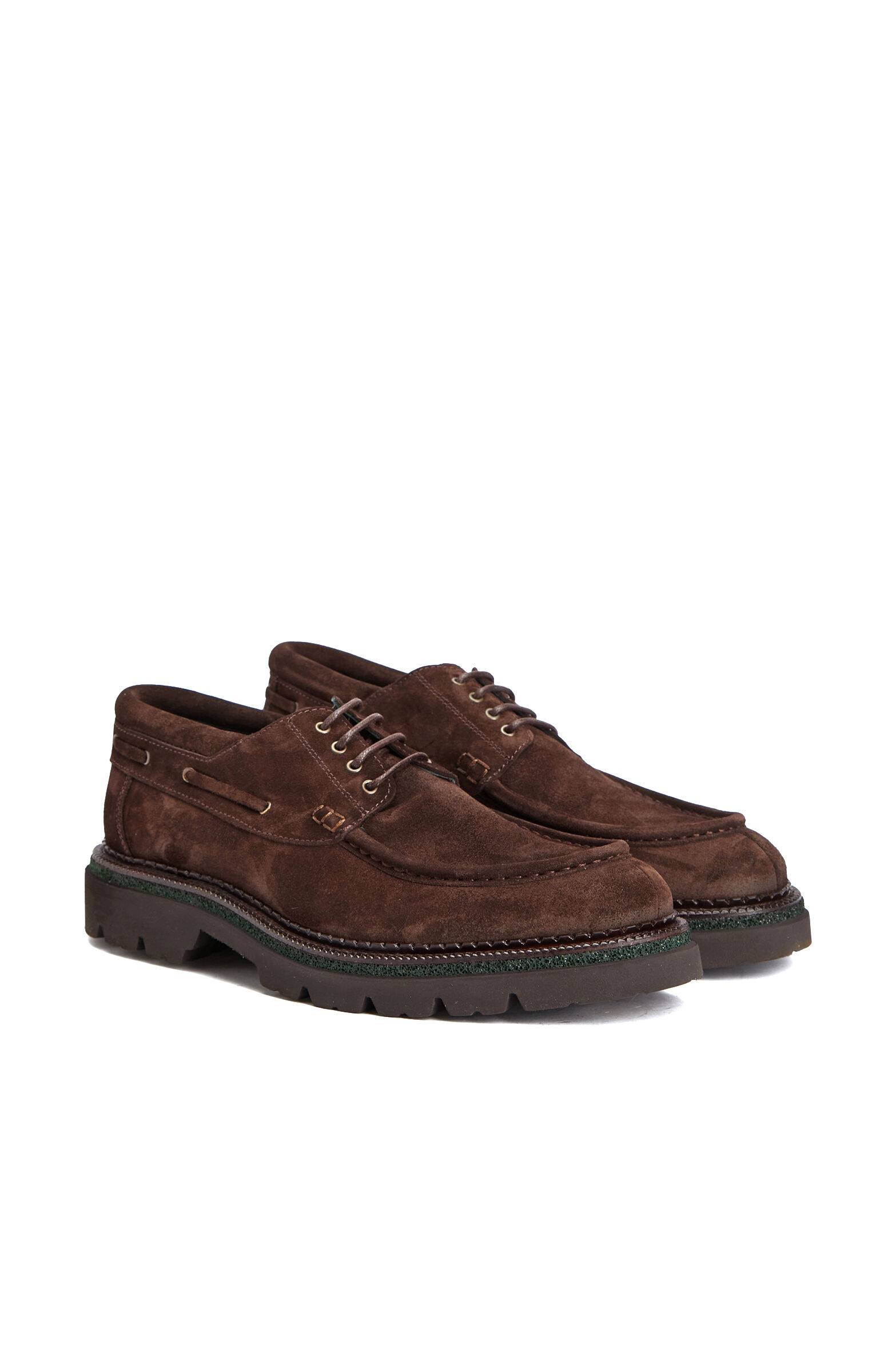 Brown Saddle Detailed Men's Suede Loafer
