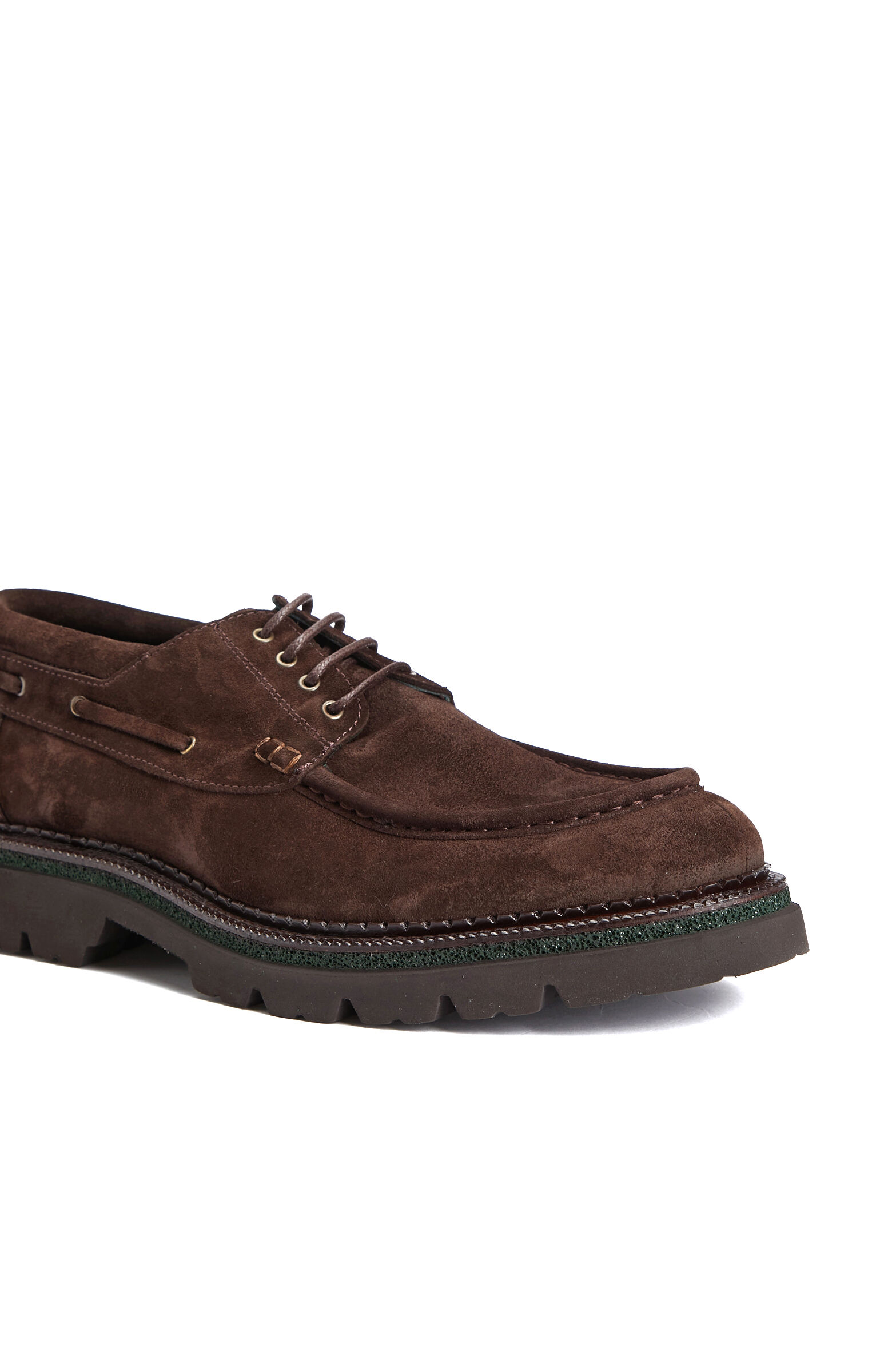 Brown Saddle Detailed Men's Suede Loafer