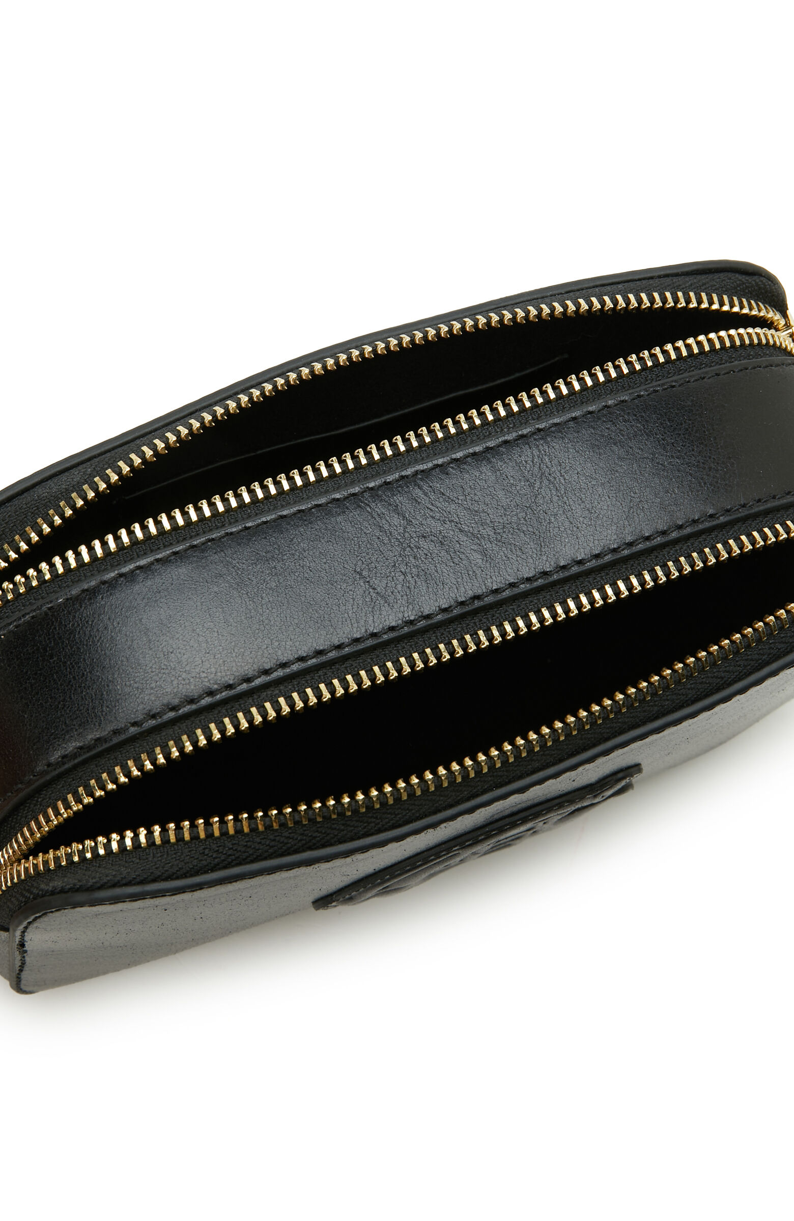 Siyah Logo Detaylı Kadın Deri Postacı Çanta