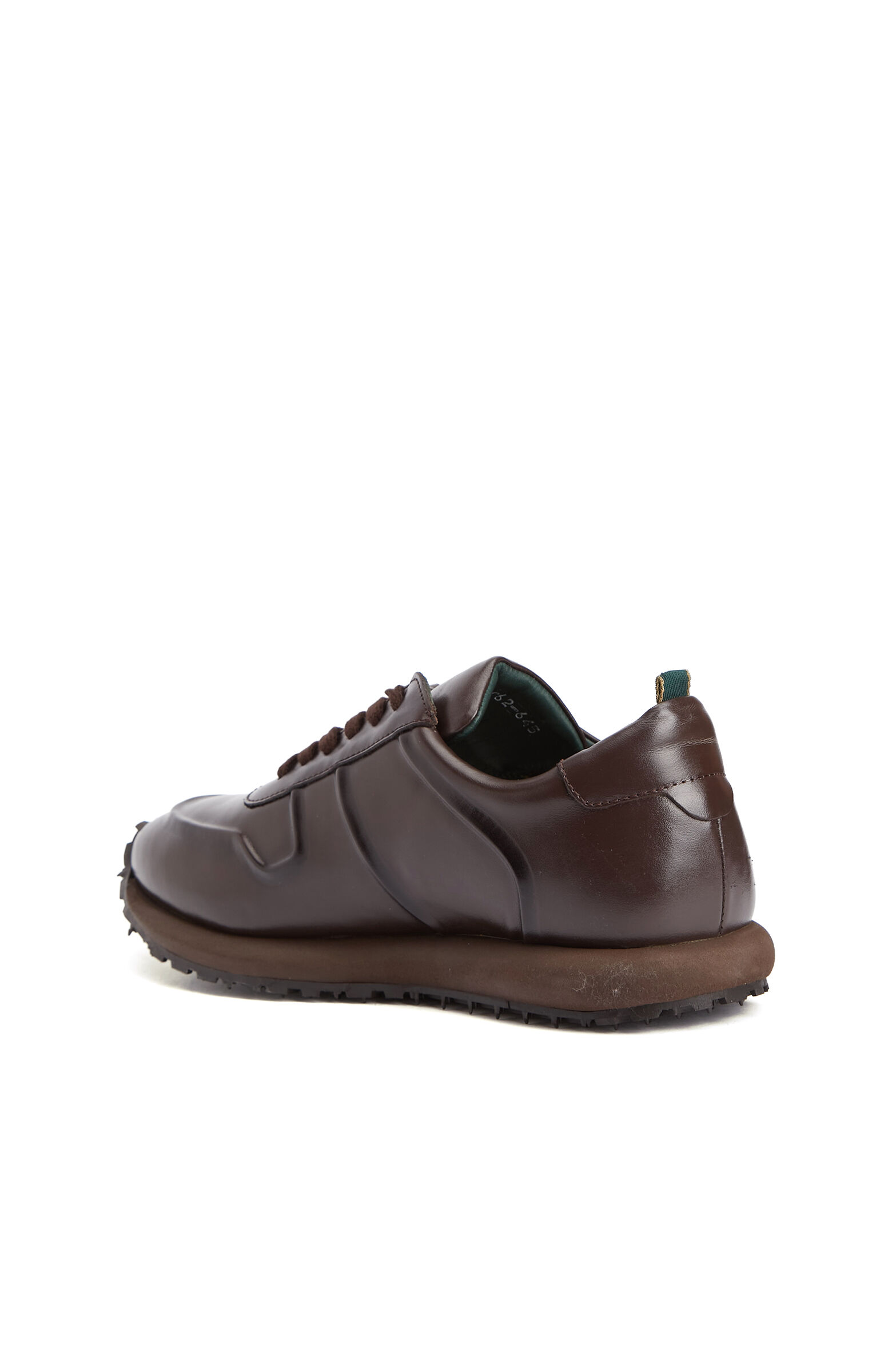 Brown Pattern Detailed Men's Leather Sneakers