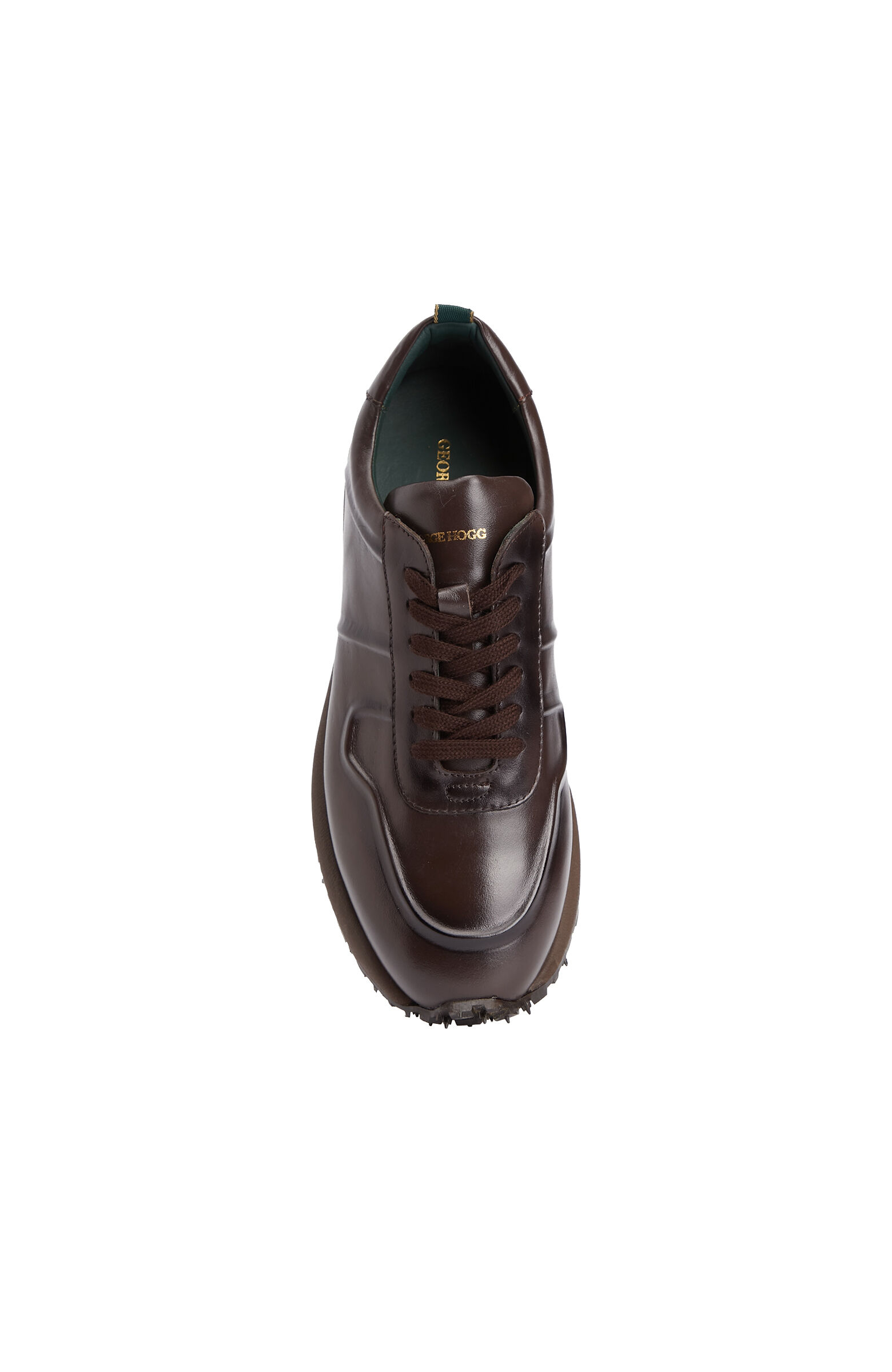 Brown Pattern Detailed Men's Leather Sneakers