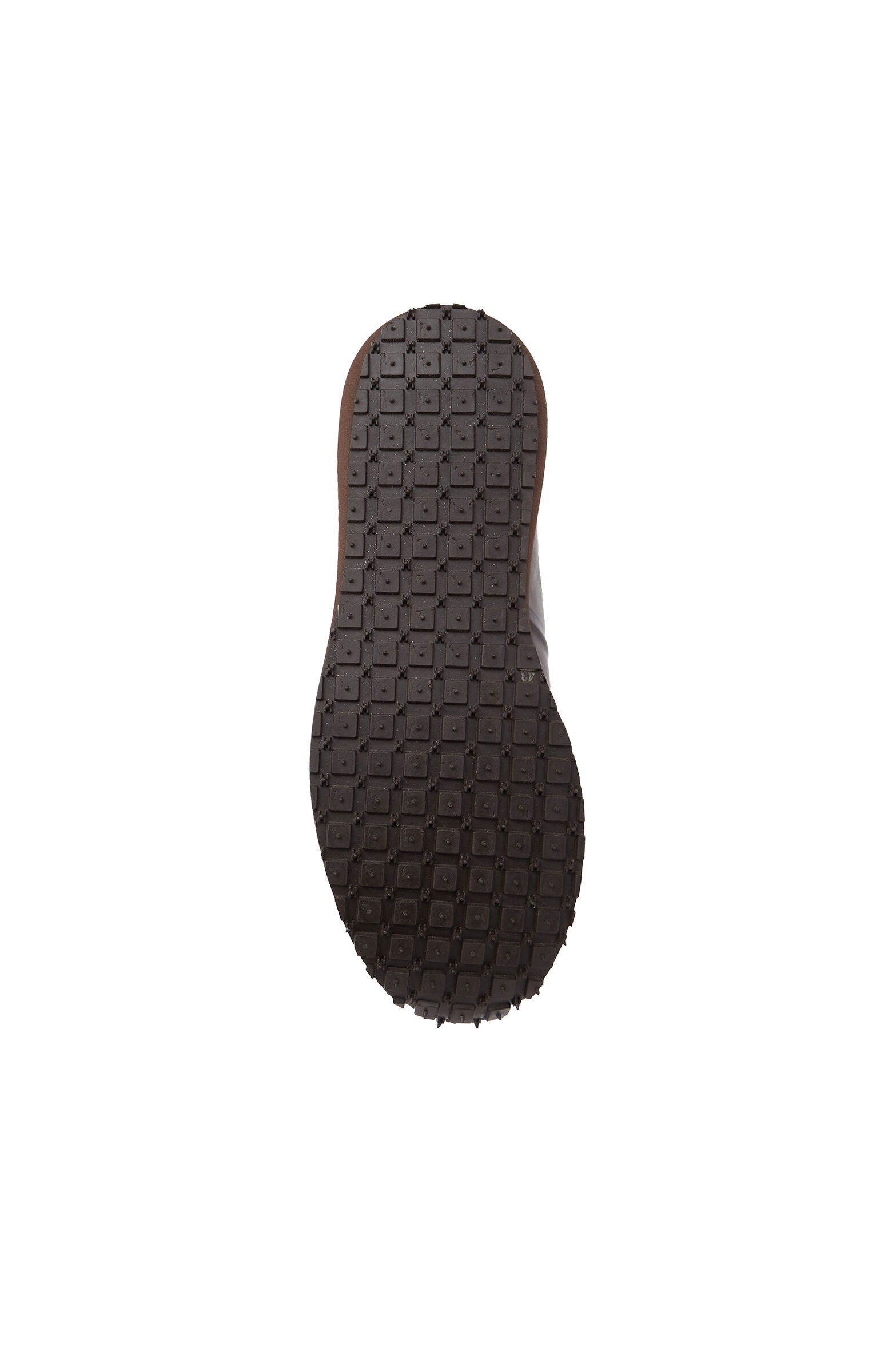 Brown Pattern Detailed Men's Leather Sneakers