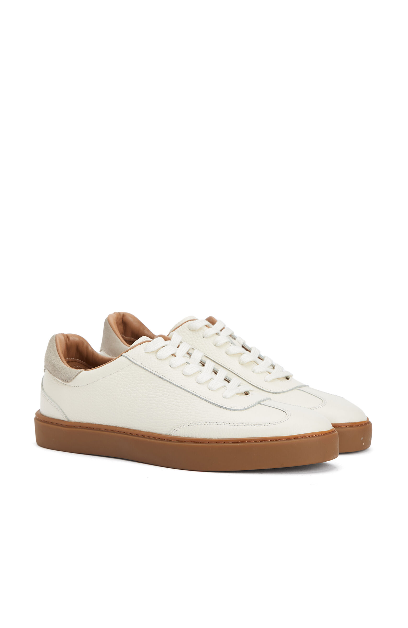 Ekru Erkek Floter Deri Sneaker