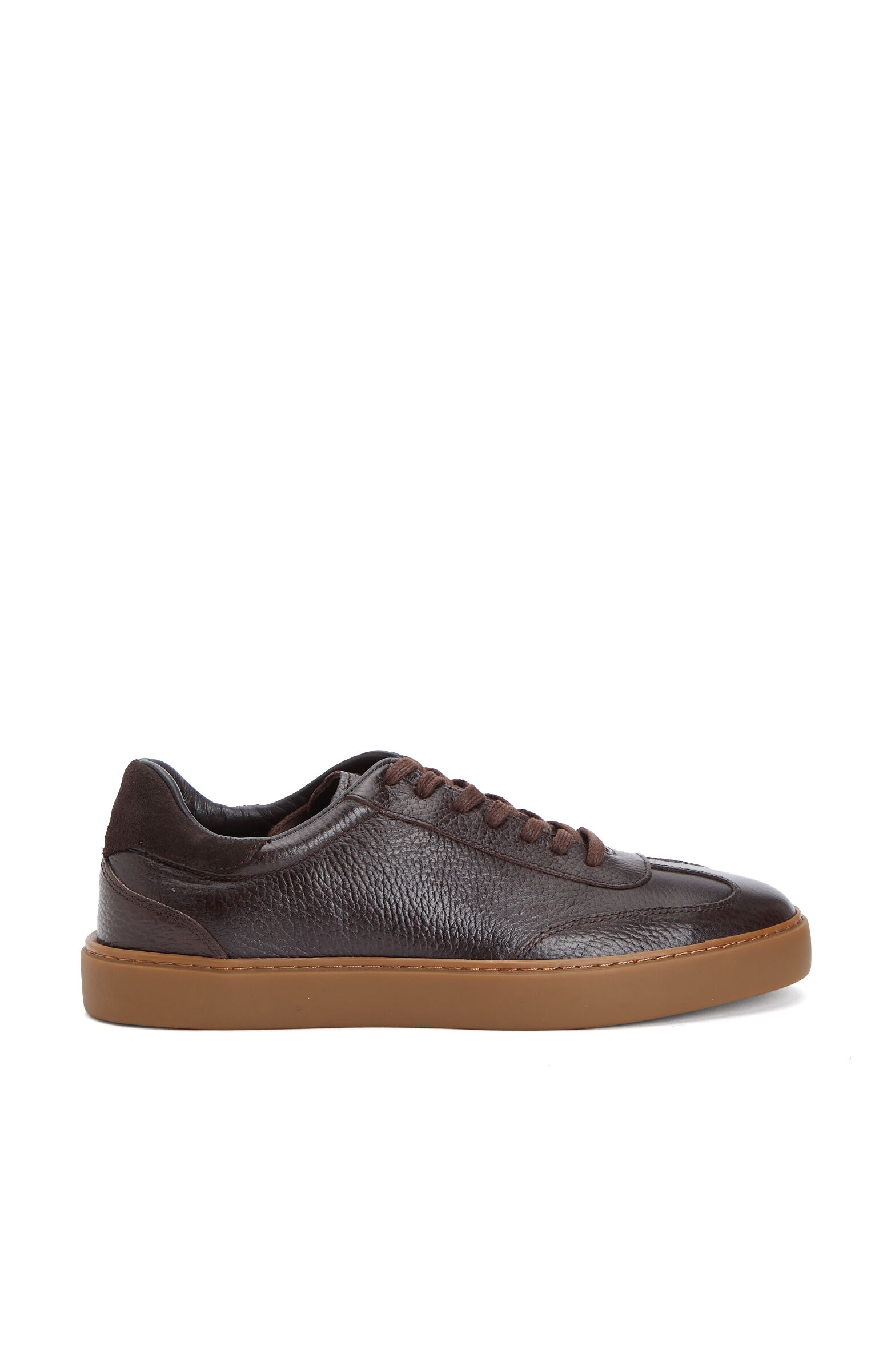 Kahverengi Erkek Floter Deri Sneaker